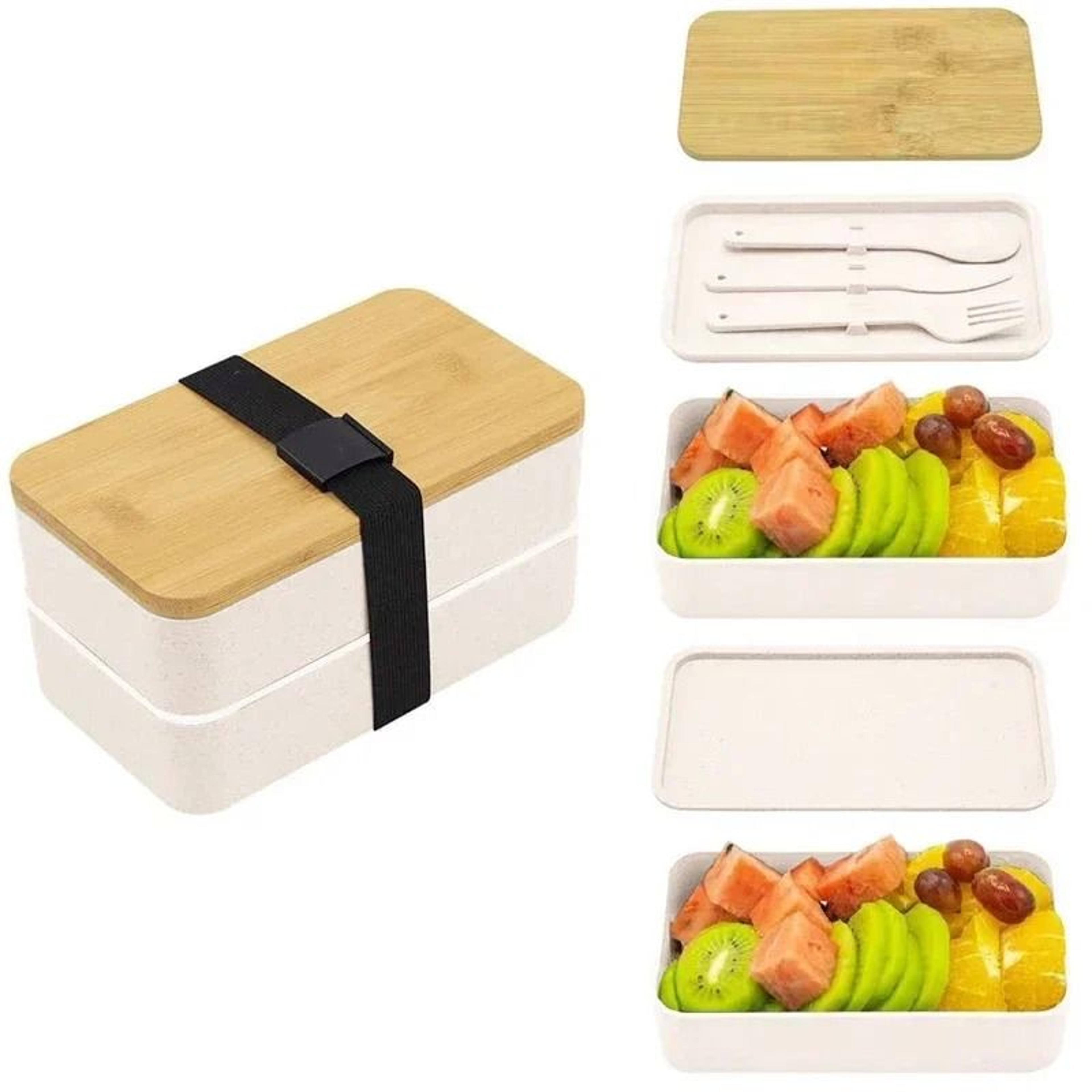 Stackable Bento Lunch Box With Insulated Bag Microwaveable Large Capacity Meal Container 0