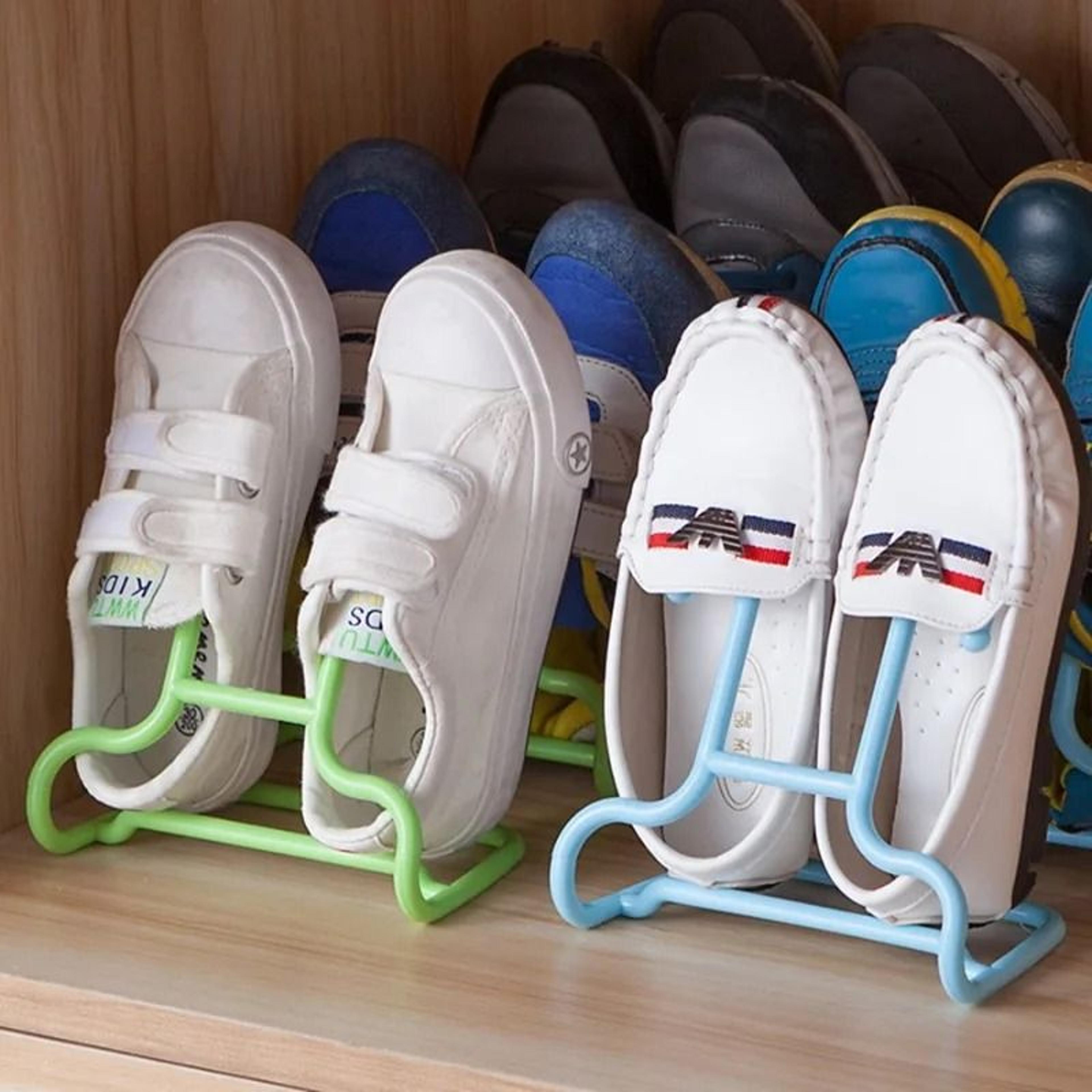Multi Purpose Shoe Drying Rack Double Hooks Balcony Shoe Storage Organizer 2 Pieces 6