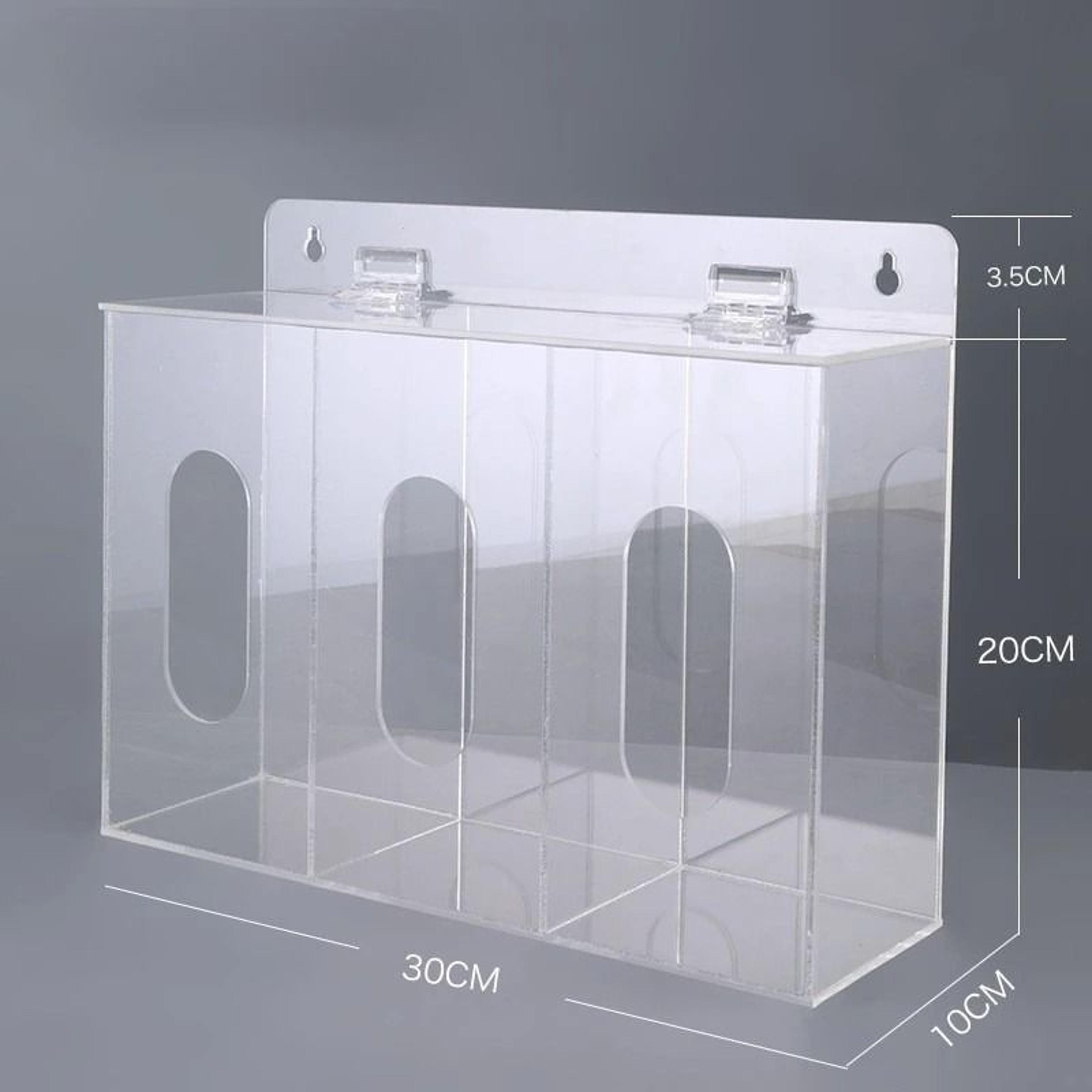 Clear Acrylic Mask Holder And Glove Dispenser Wall Mounted Hygiene Storage Box 3