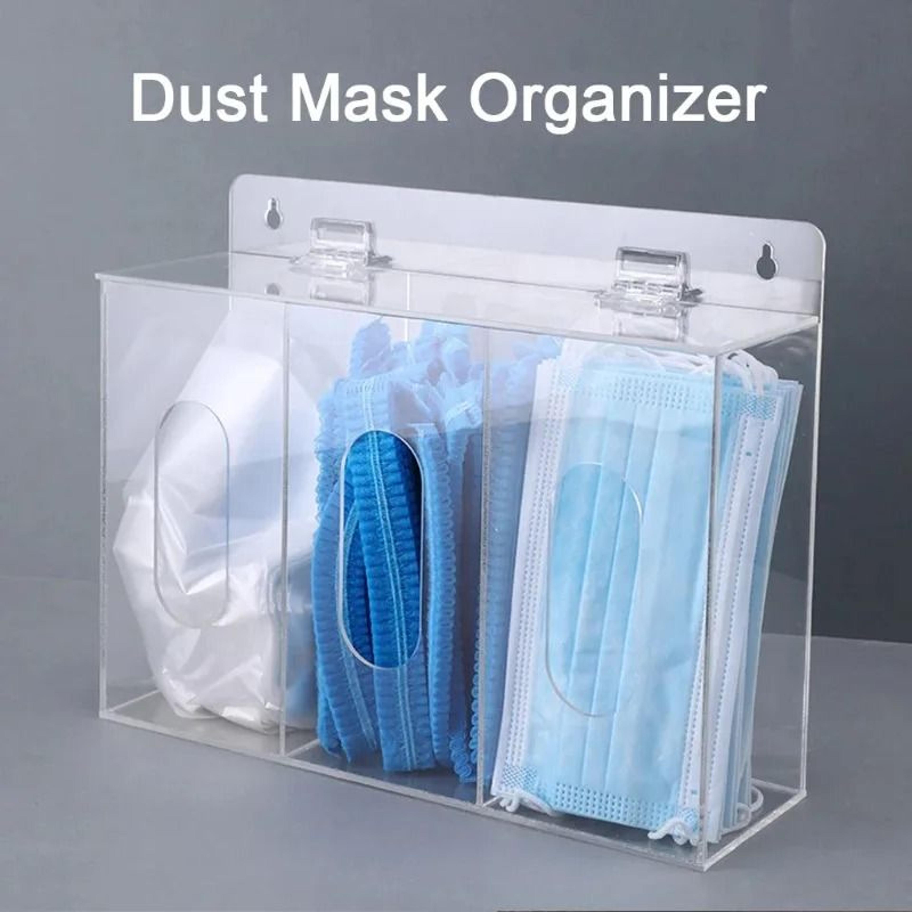 Clear Acrylic Mask Holder And Glove Dispenser Wall Mounted Hygiene Storage Box 8