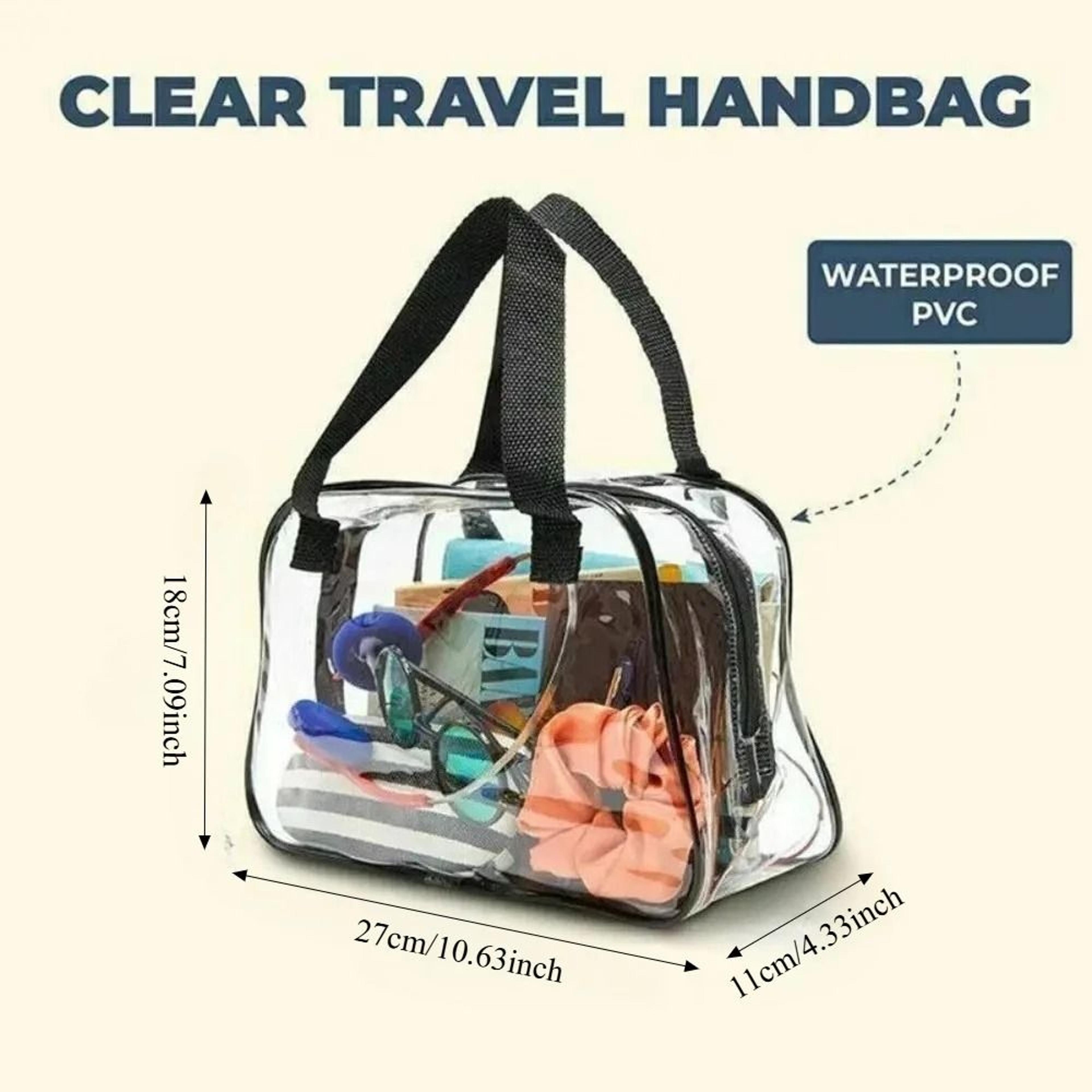 Clear Stadium Approved Tote Bag Transparent PVC Handbag For Travel And Events 2