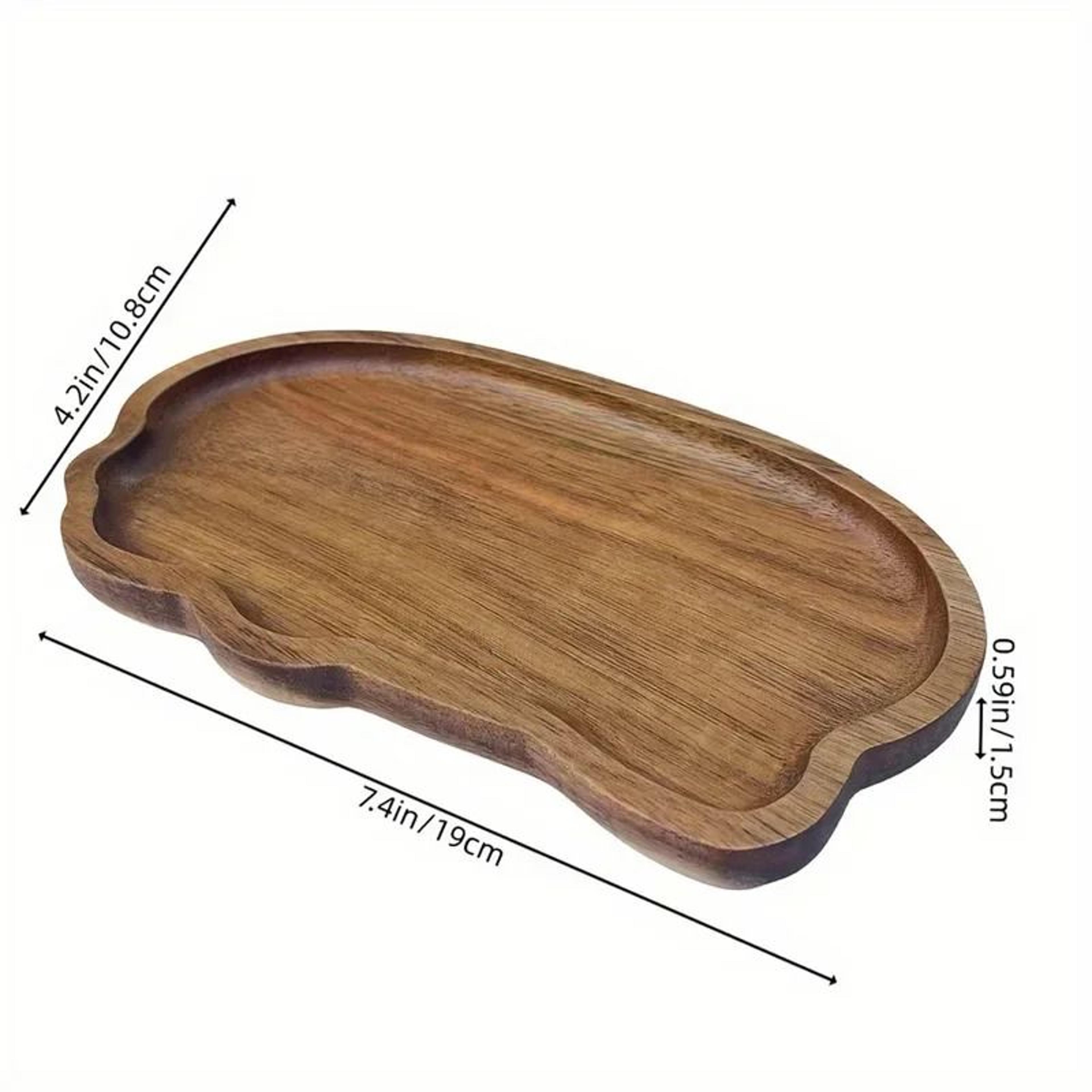 Wooden Serving Tray Decorative Food Plate For Tea Coffee Snacks And Desserts 1