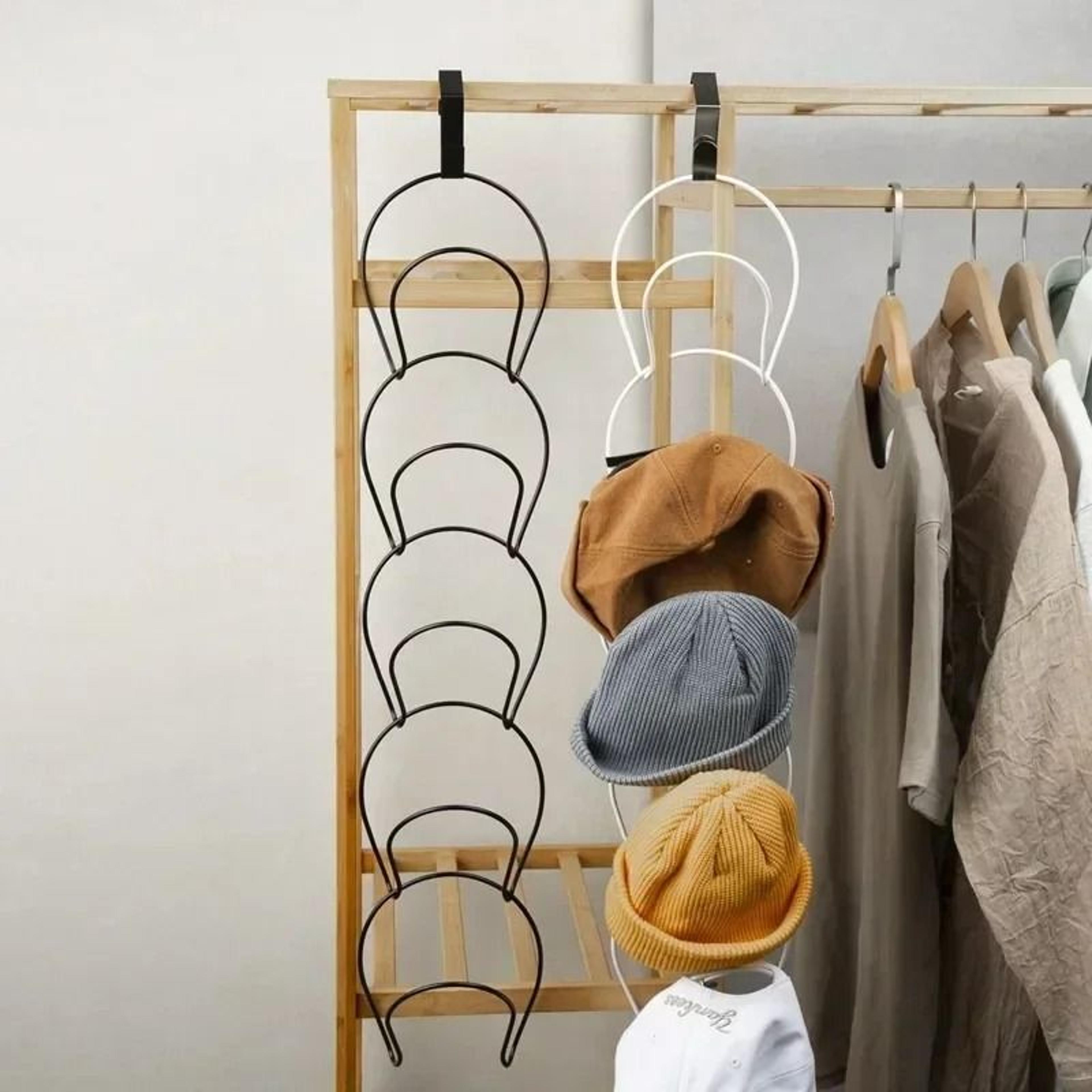 Over Door Storage Rack Closet Door Organizer For Hats Bags And Scarves 7
