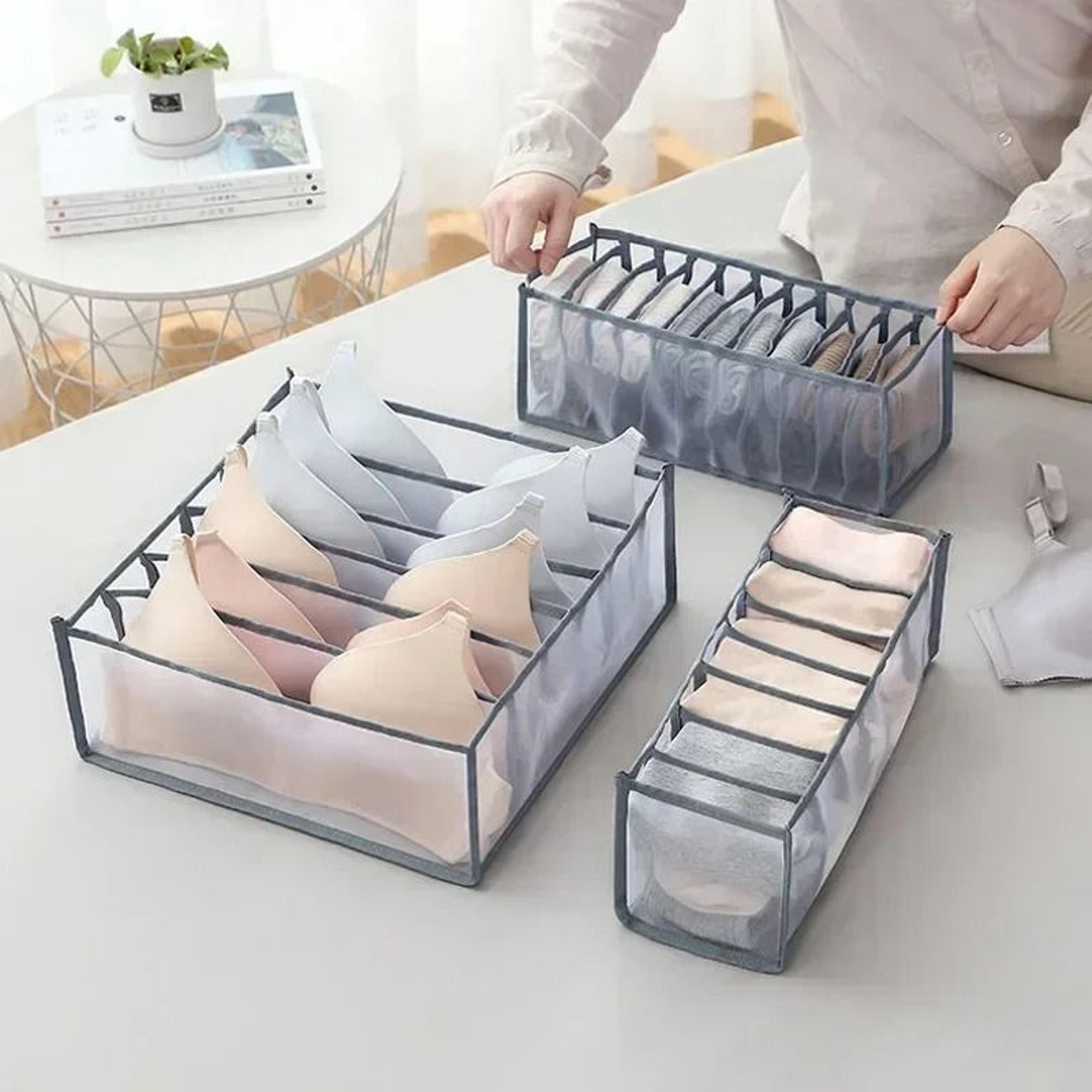 11 Compartment Underwear Organizer Box Collapsible Bra And Drawer Storage 7