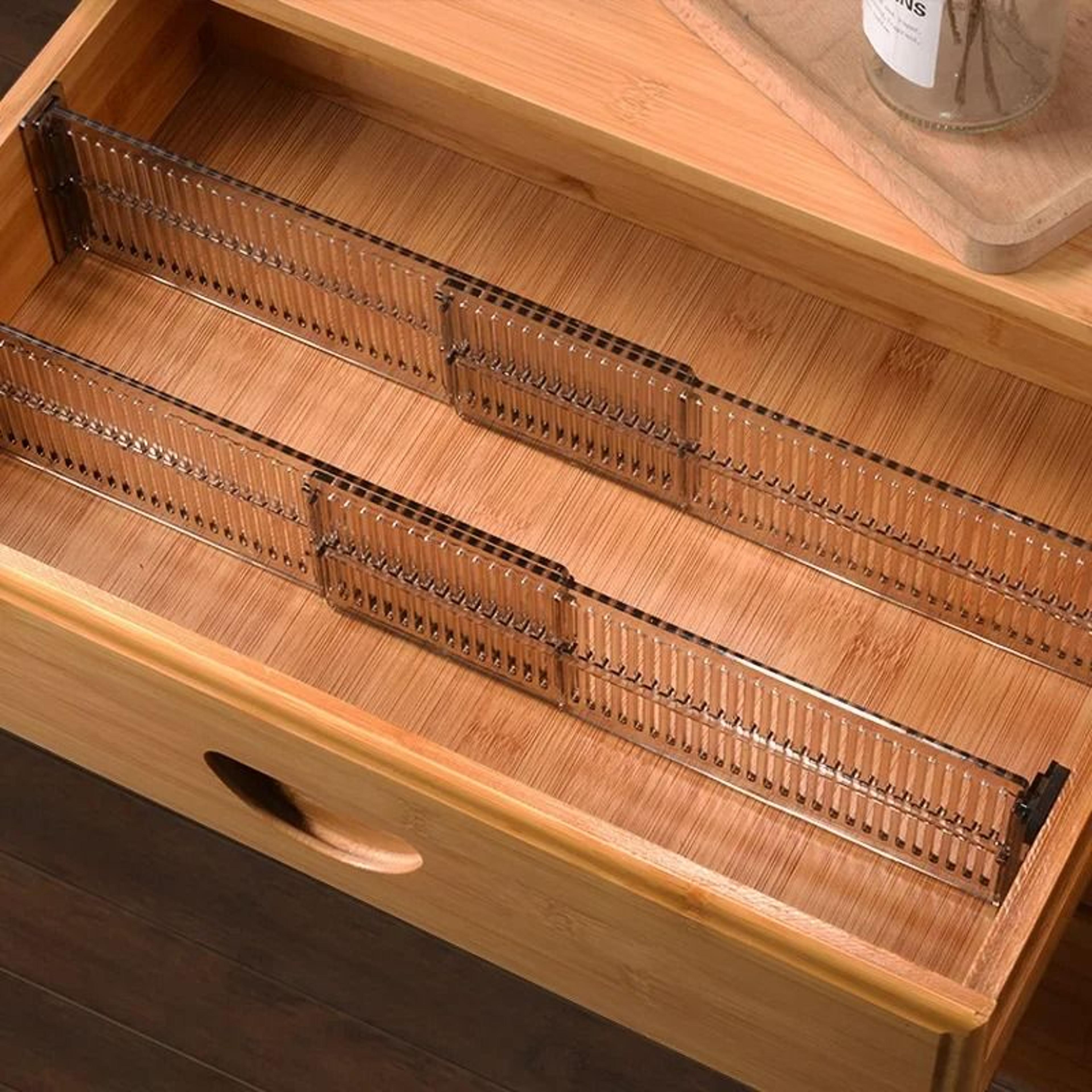 Adjustable Drawer Dividers Retractable Closet Organizer Set Of 2 3