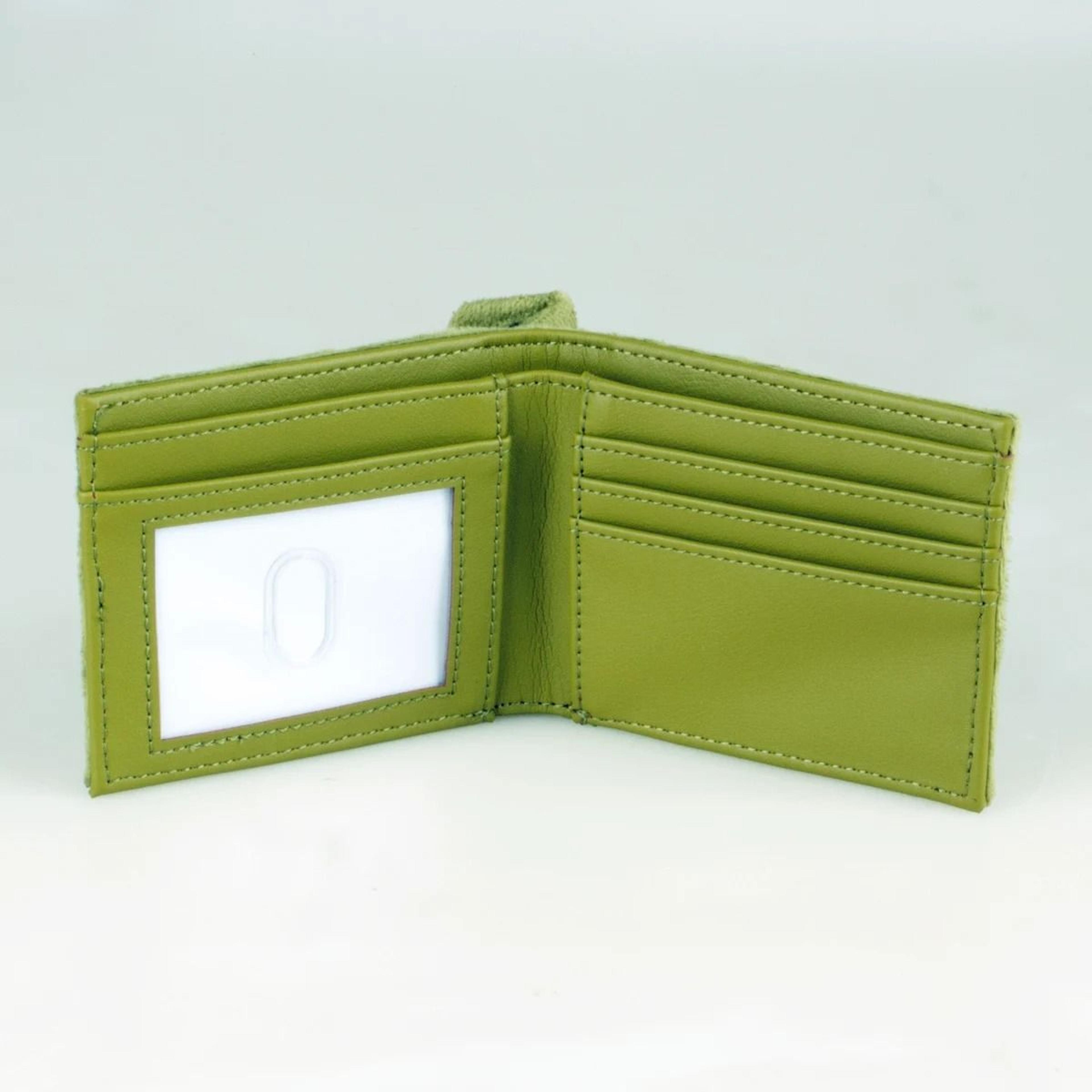 Bi Fold Faux Fur Wallet Personalized Card Holder With ID Slots And 3D Texture 4