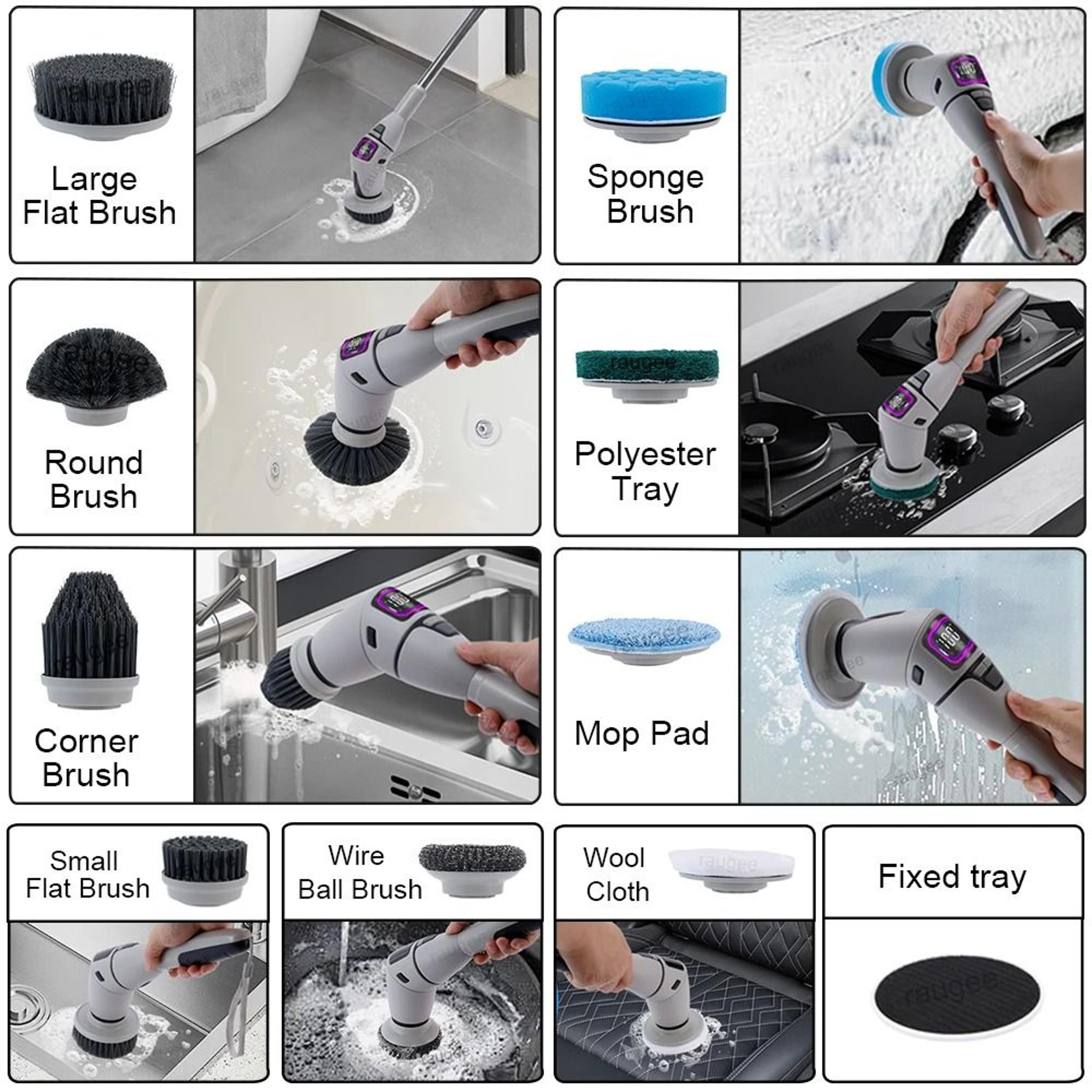 Wireless Electric Spin Scrubber 10 In 1 Bathroom Cleaning Brush For Kitchen And Toilet 1