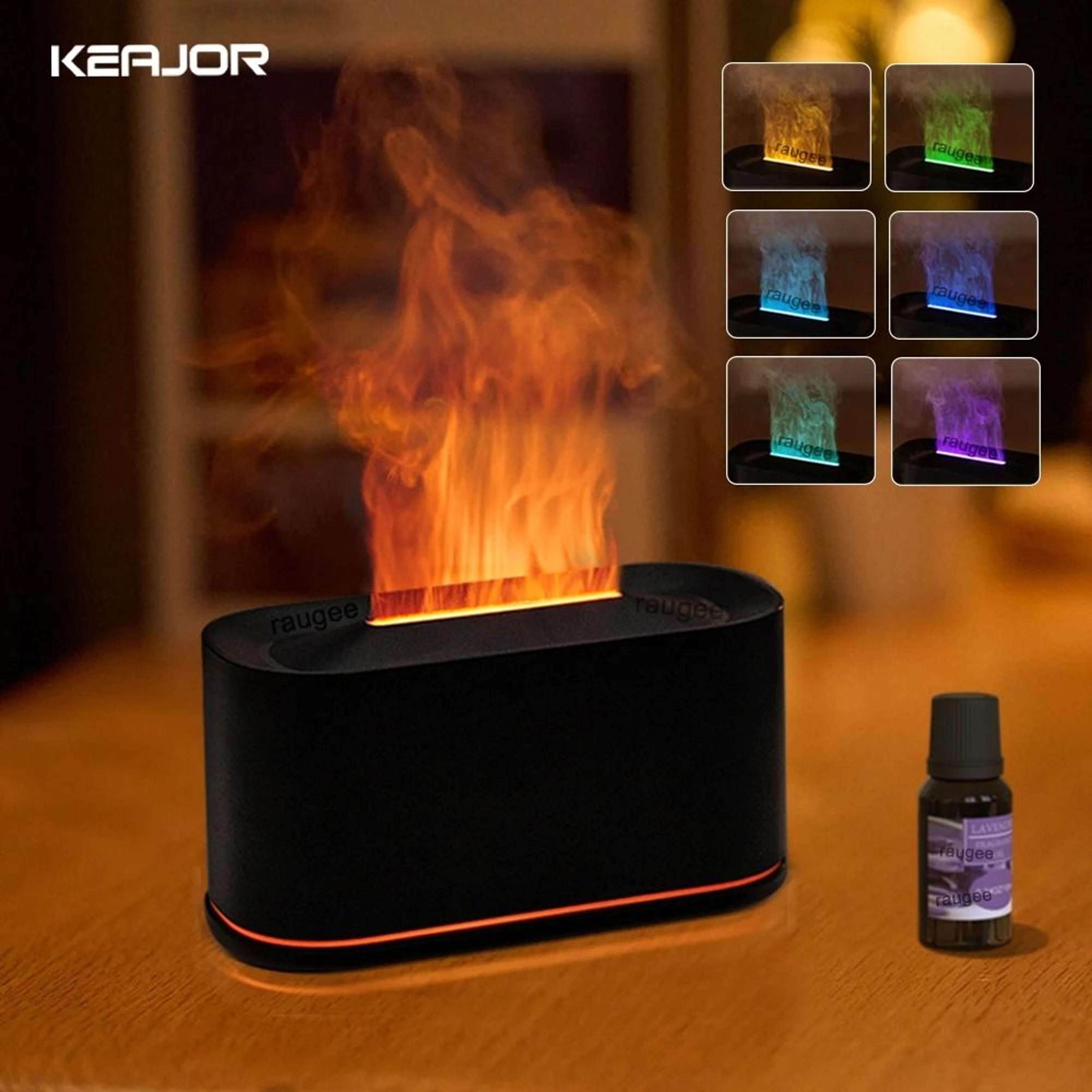 Flame Effect Aroma Humidifier Essential Oil Diffuser With LED Night Light 0