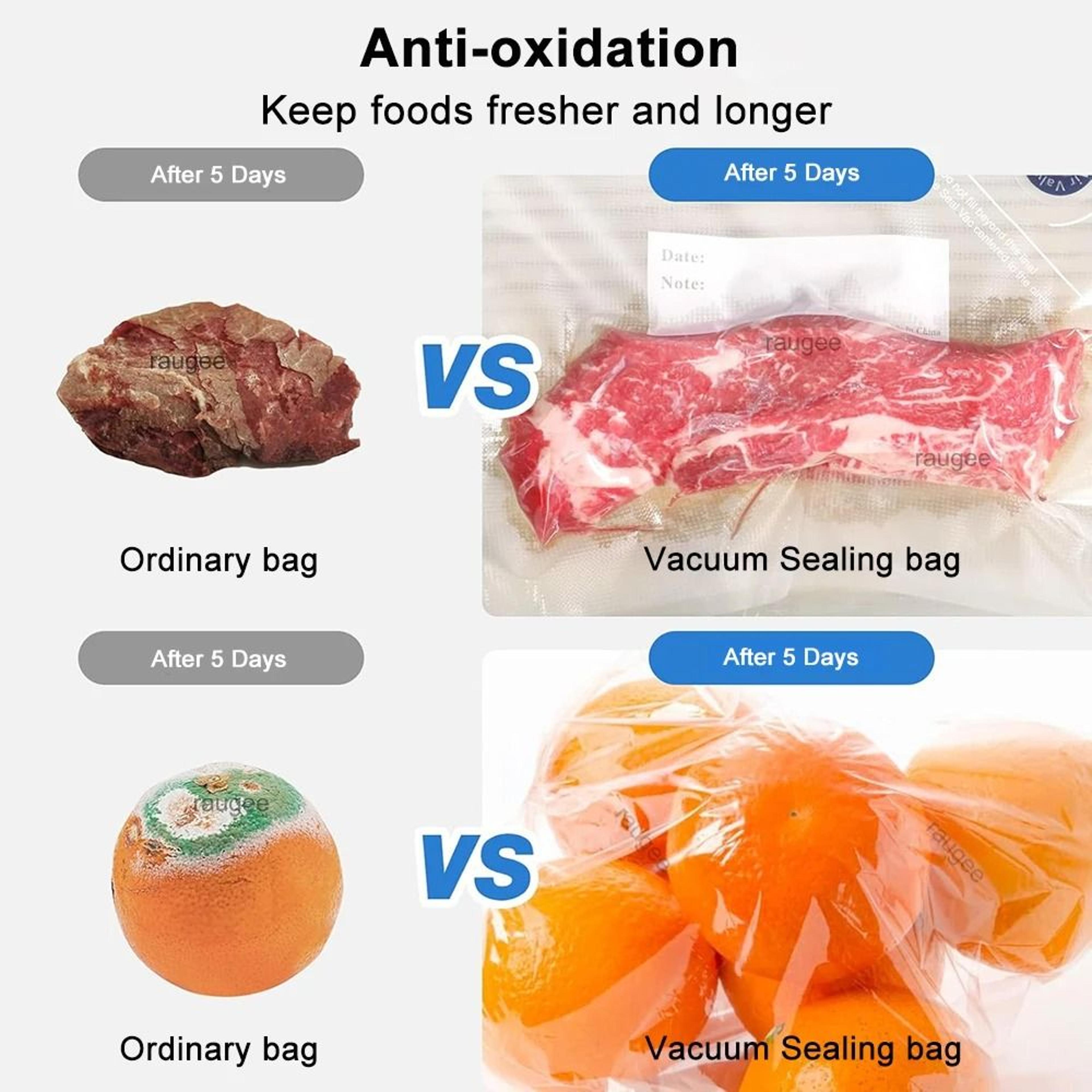 Reusable Food Vacuum Bags BPA Free Vacuum Sealing Storage Bags With Air Valve 10 Pack 9
