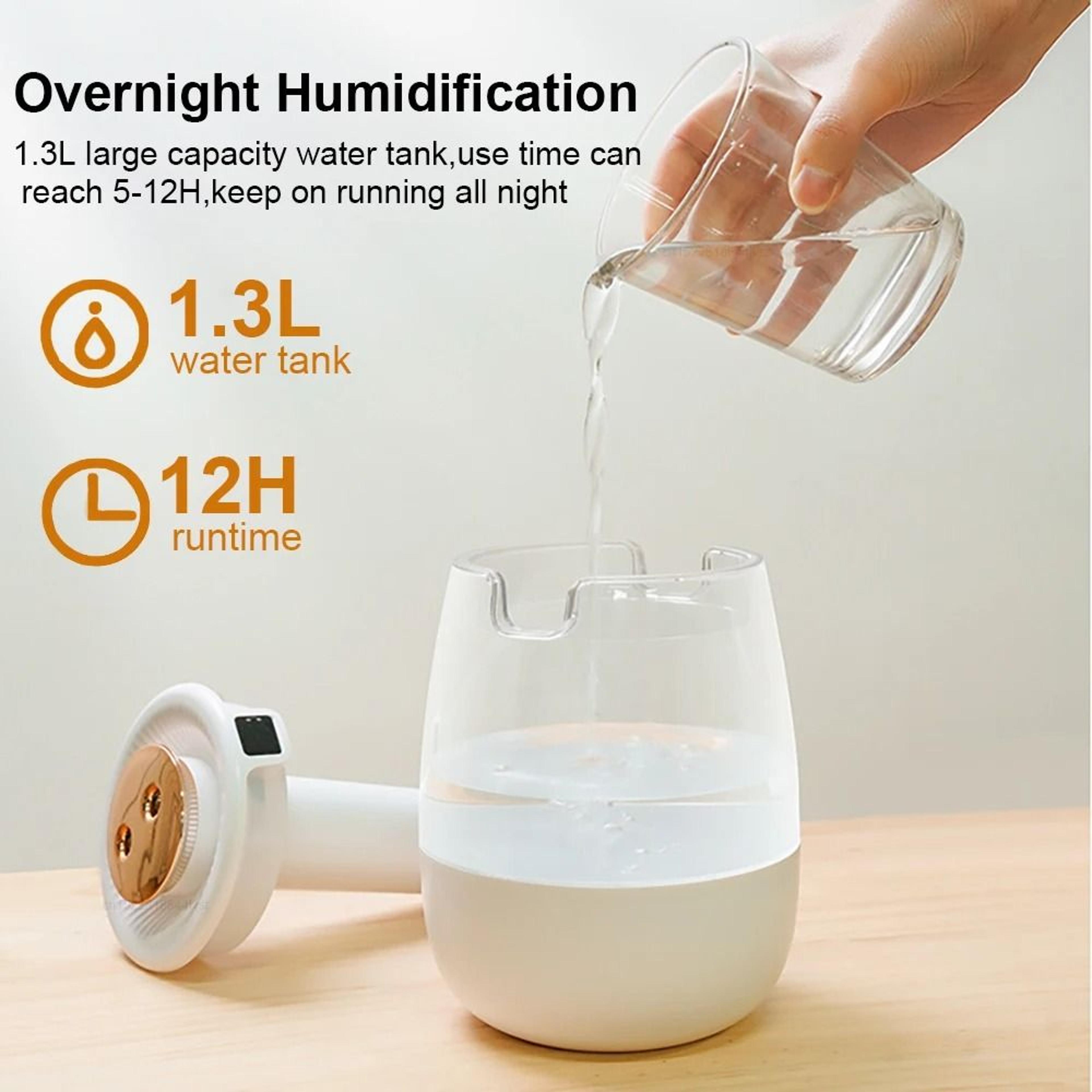 13 L Large Capacity Air Humidifier USB Double Spray Aroma Diffuser With Night Light 3