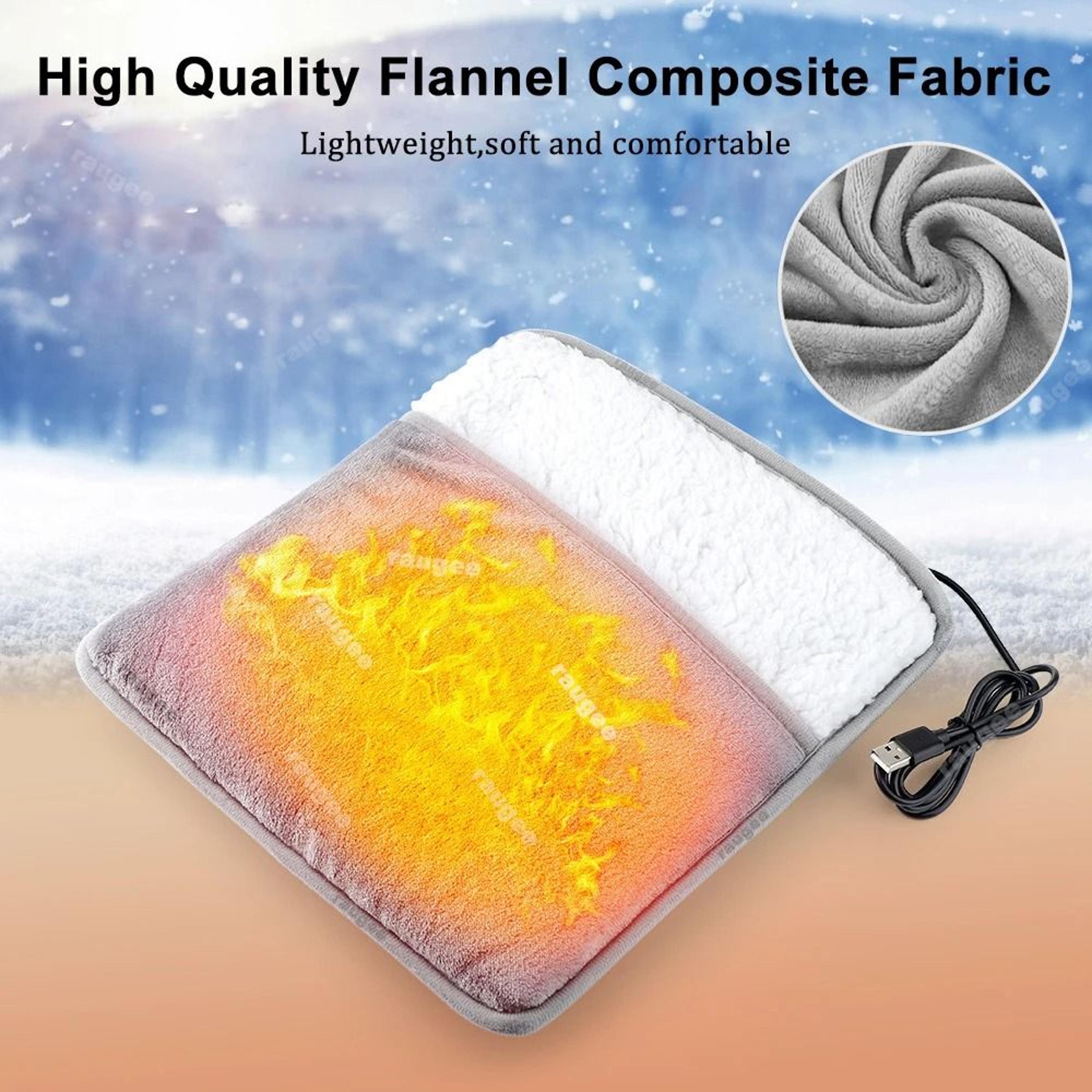 USB Electric Foot Warmer Plush Heating Pad Portable Winter Foot Warming Mat 3