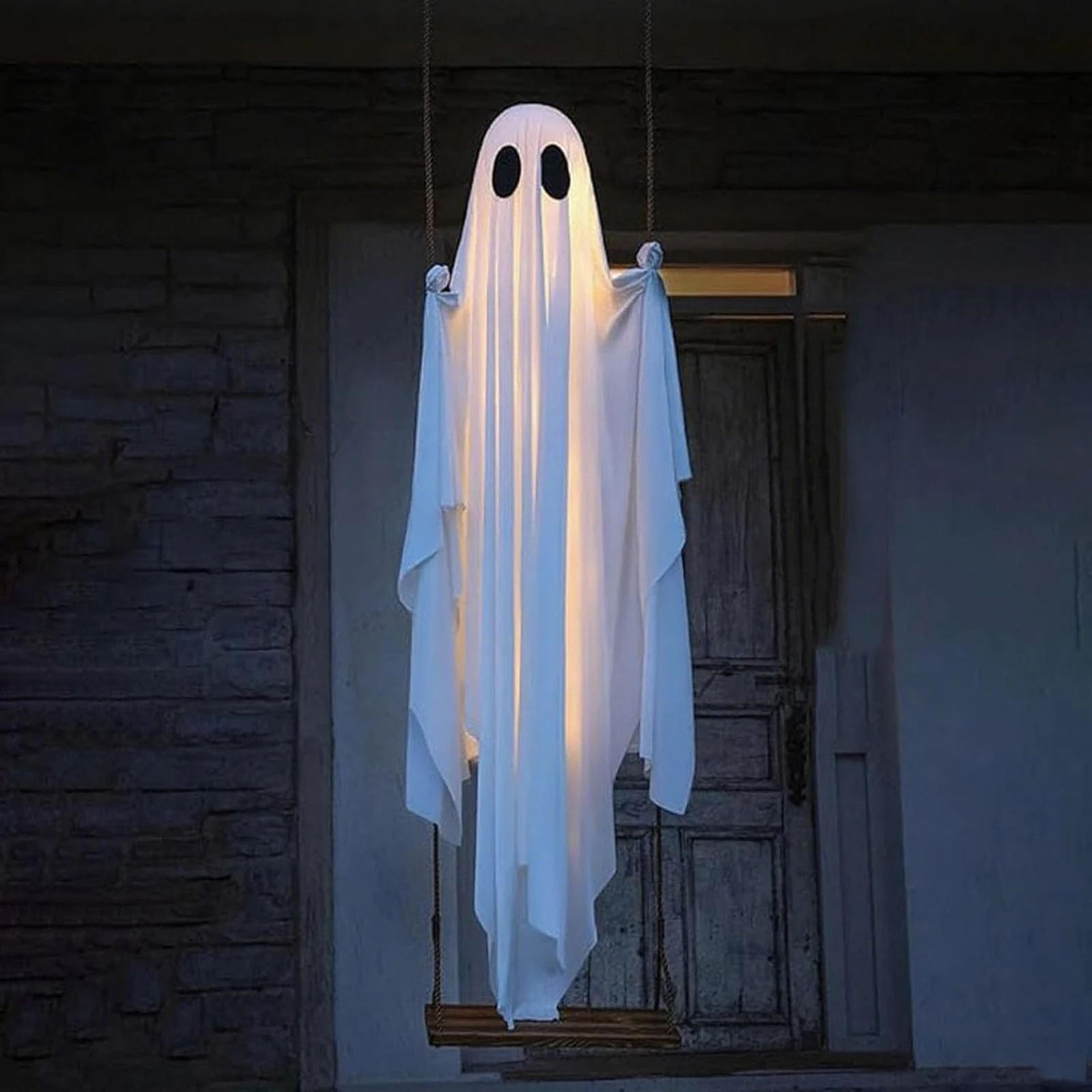 Hanging Swing Ghost Halloween Decoration Cute Outdoor Ghost Decor 5
