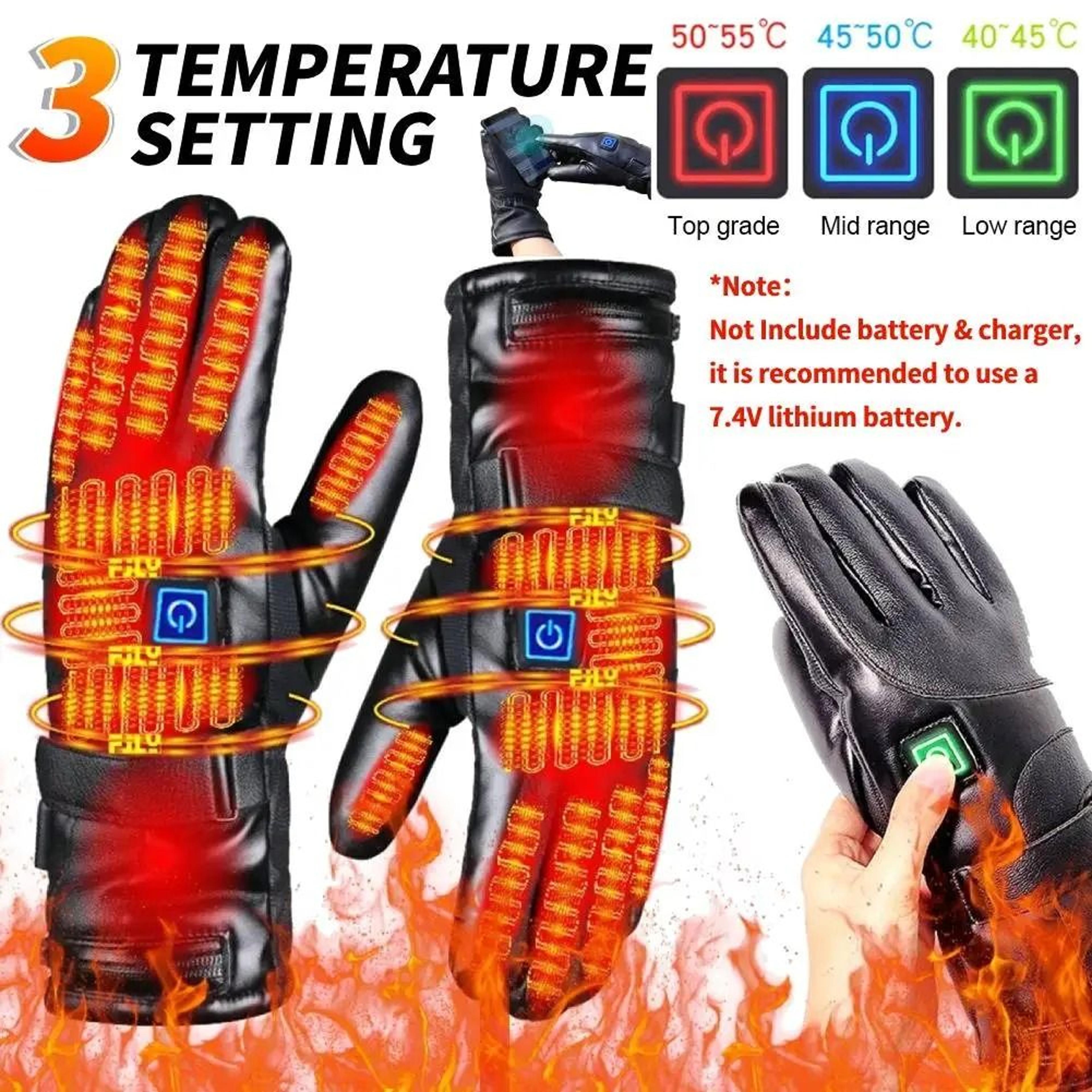 Rechargeable Heated Gloves With 3 Heat Levels Winter Outdoor Gloves 0