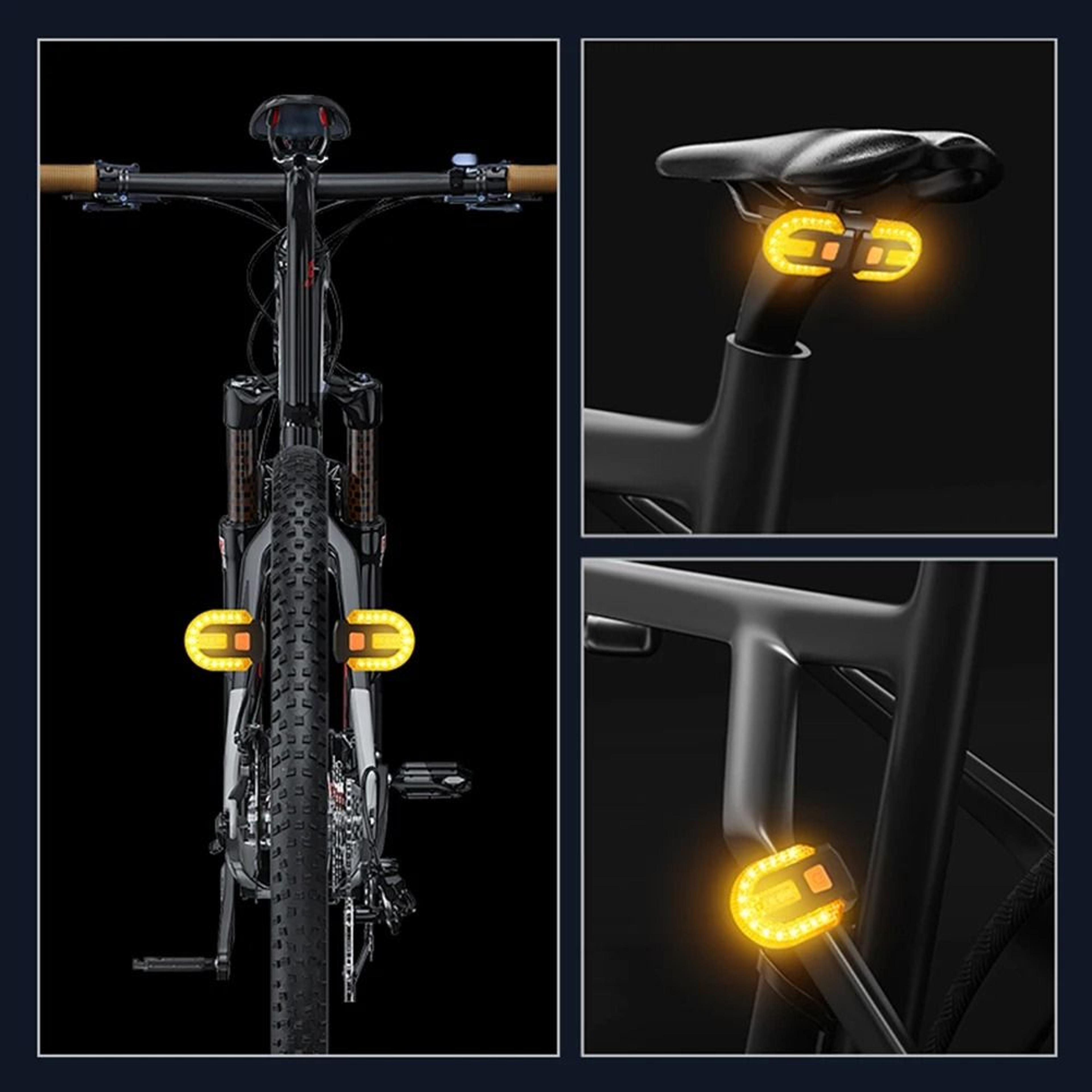 Wireless Bicycle Turn Signal Light USB Rechargeable Rear Safety Lamp 0