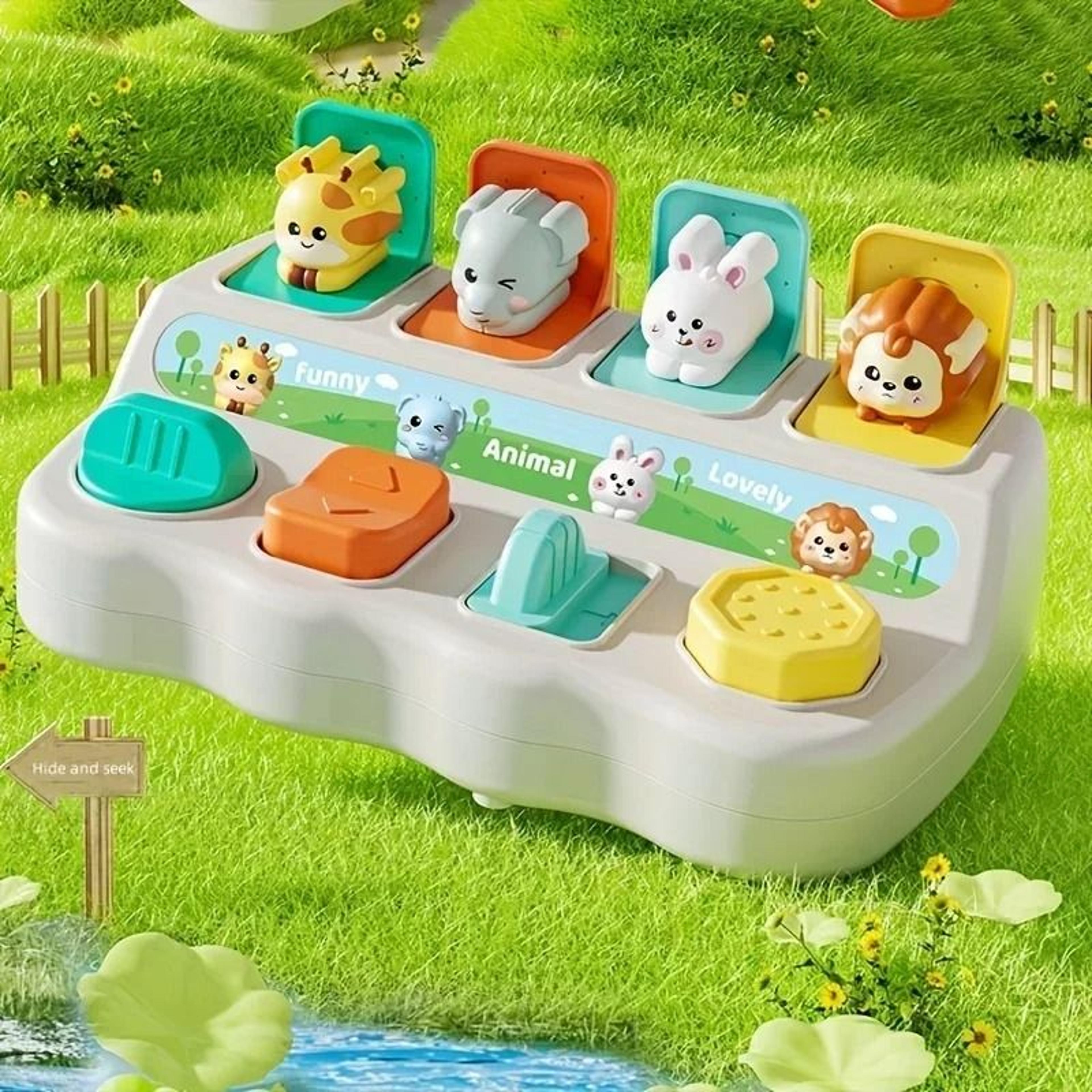 Montessori Pop Up Animal Toy Interactive Learning Box For Toddlers 5