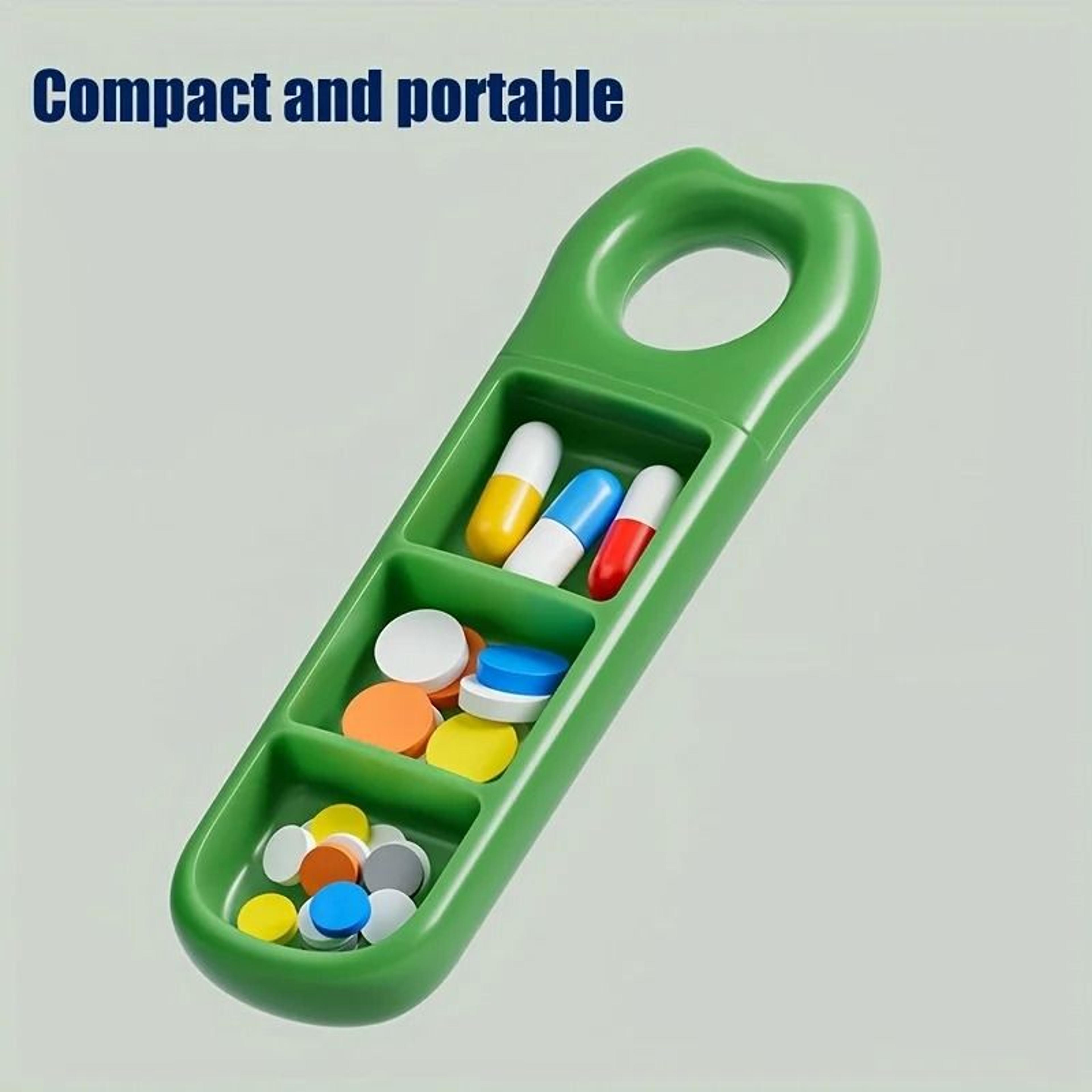 Portable Pill Organizer Box With Push Lock Compact Medicine Case 7