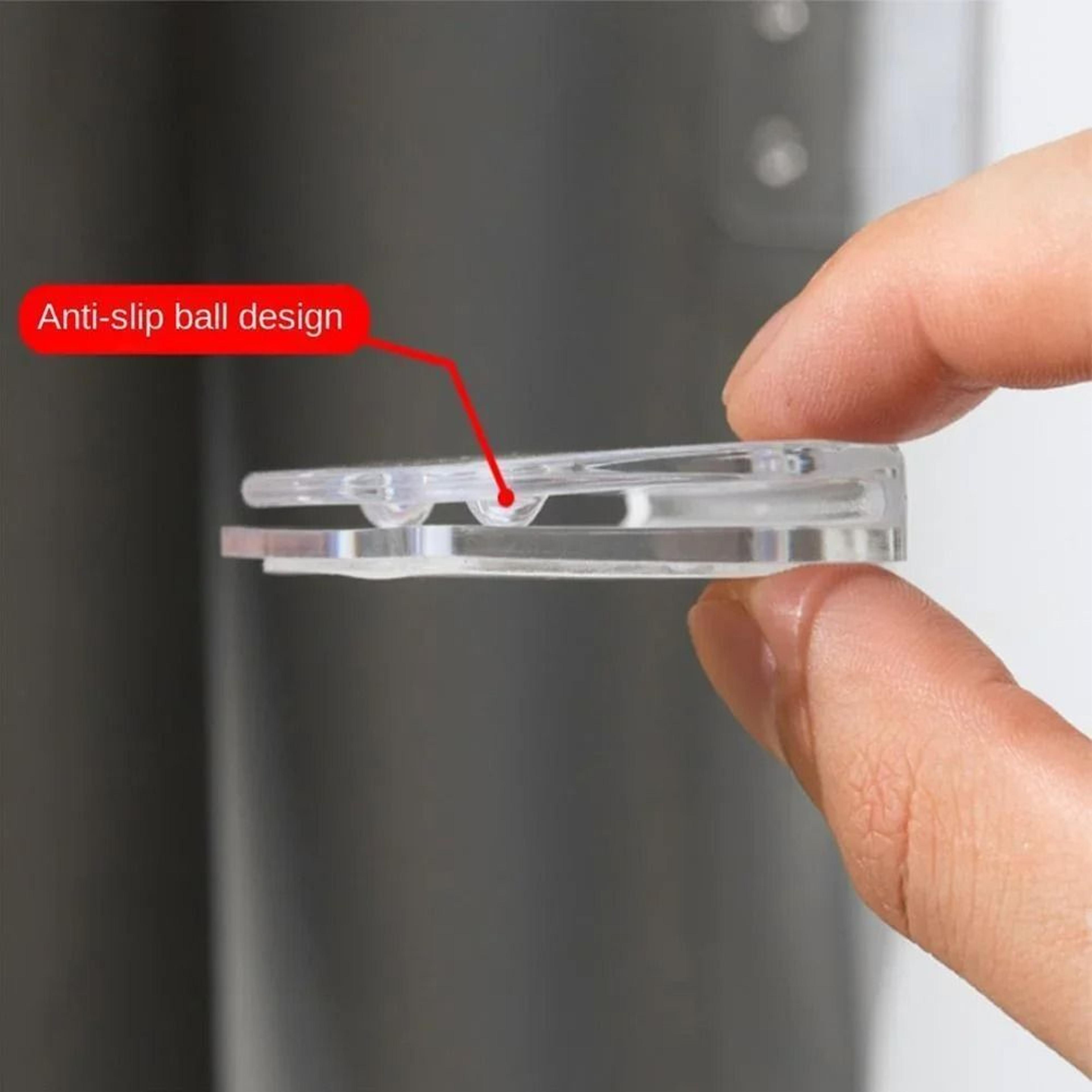 4 PCS Windproof Shower Curtain Clips Self Adhesive Bathroom Curtain Holders 2
