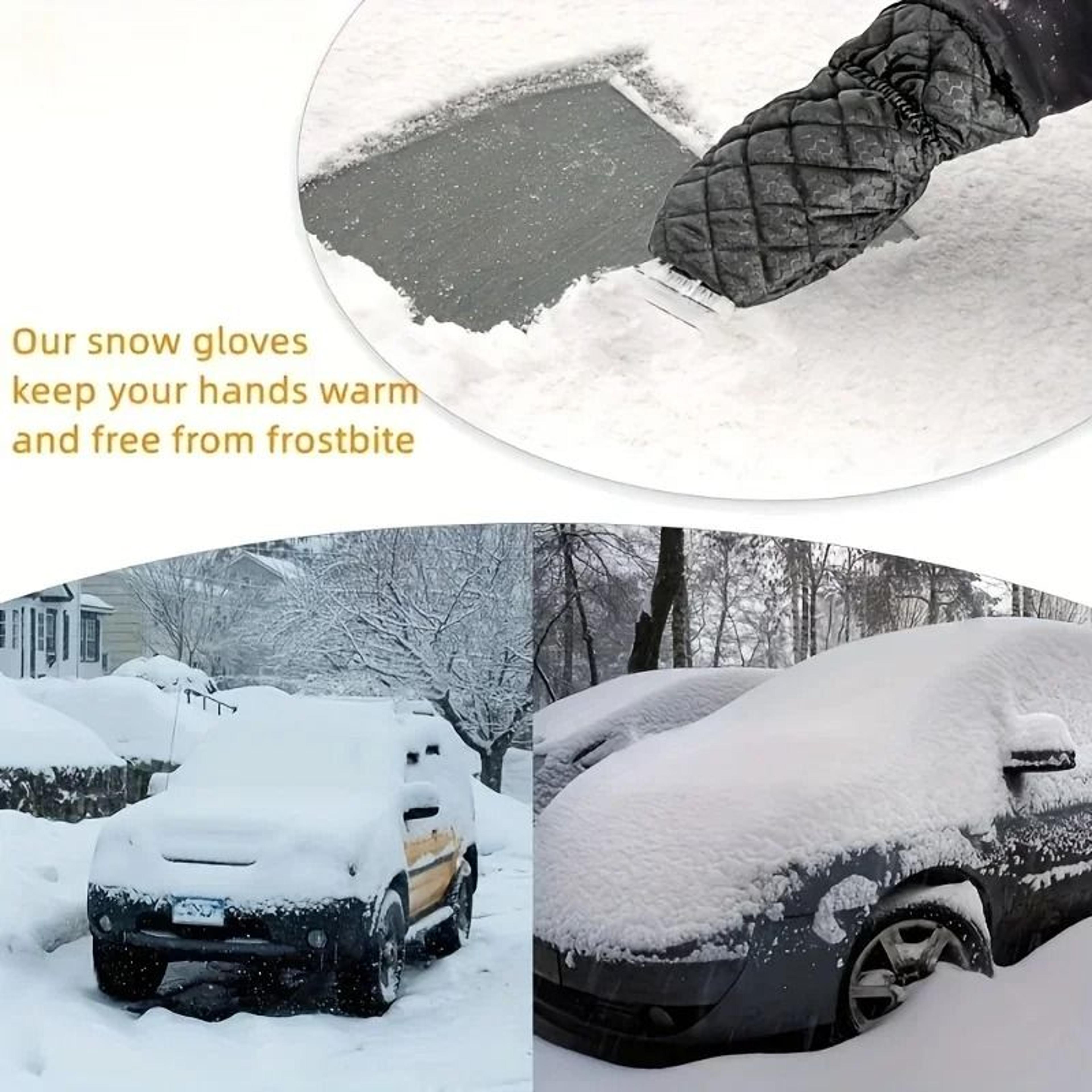 Heavy Duty Car Ice Scraper Windproof Snow Removal Tool Set 5