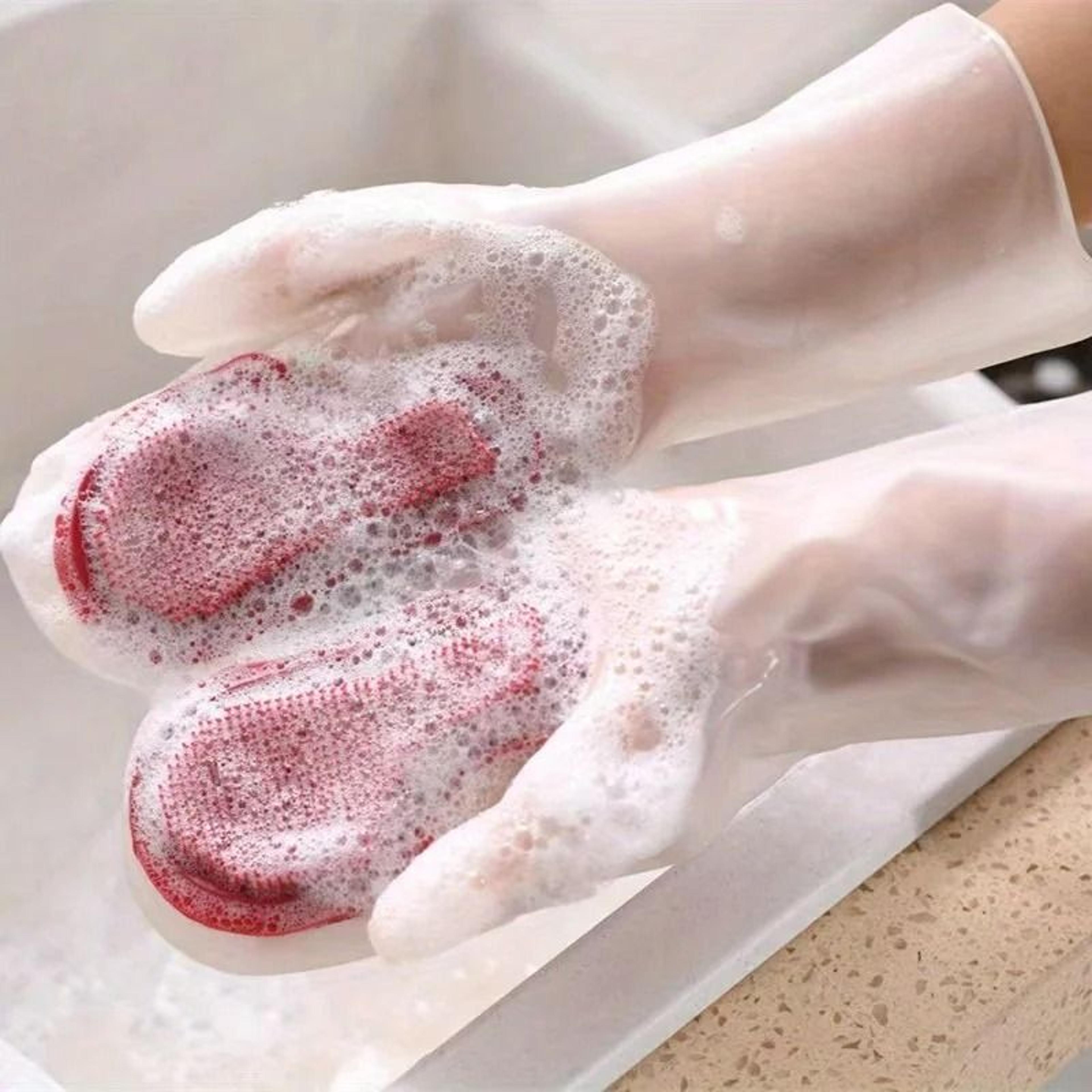 Waterproof Dishwashing Gloves Rubber Latex Household Cleaning Gloves 4