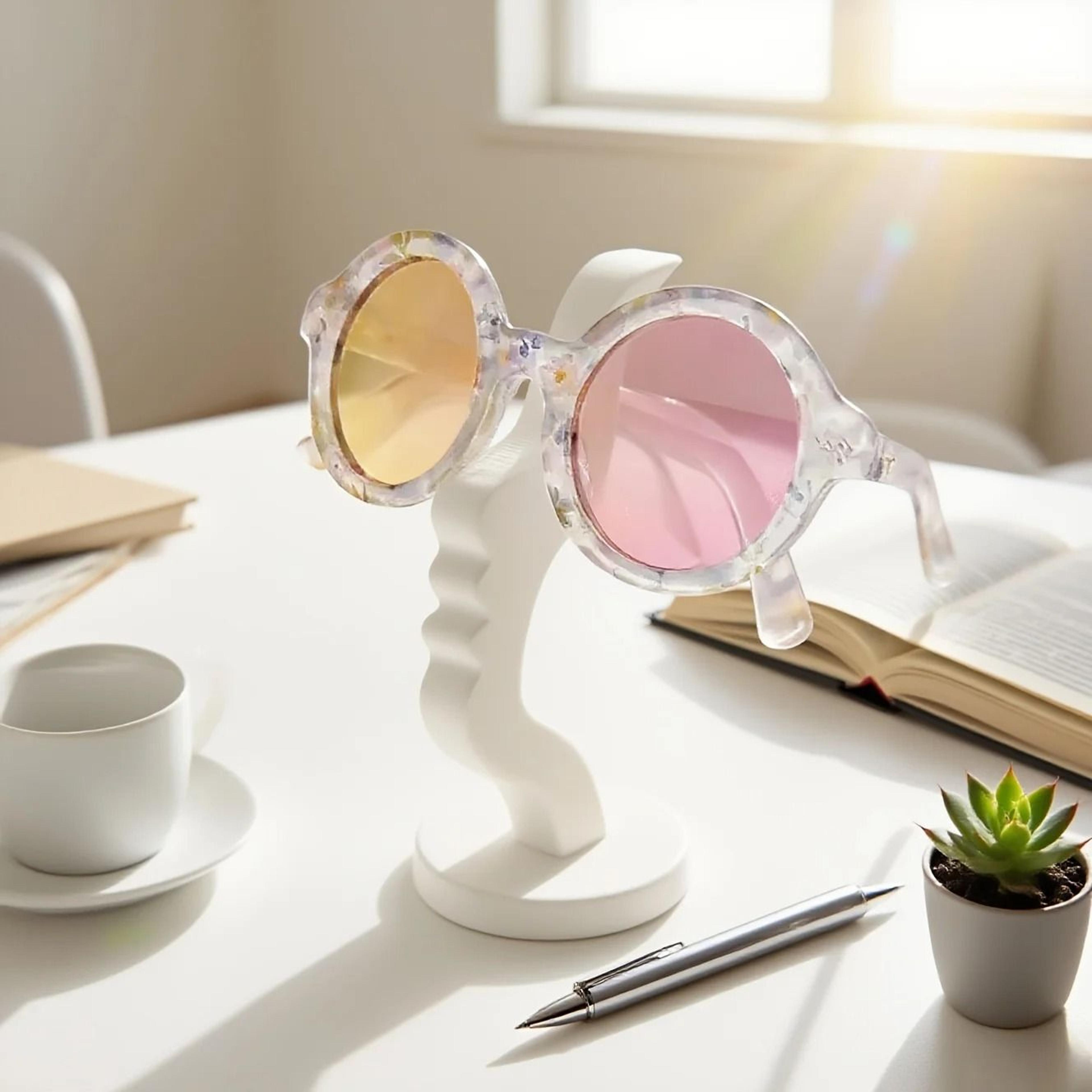 Artistic Curved Eyeglass Stand Modern Glasses Display Stand Holder 5