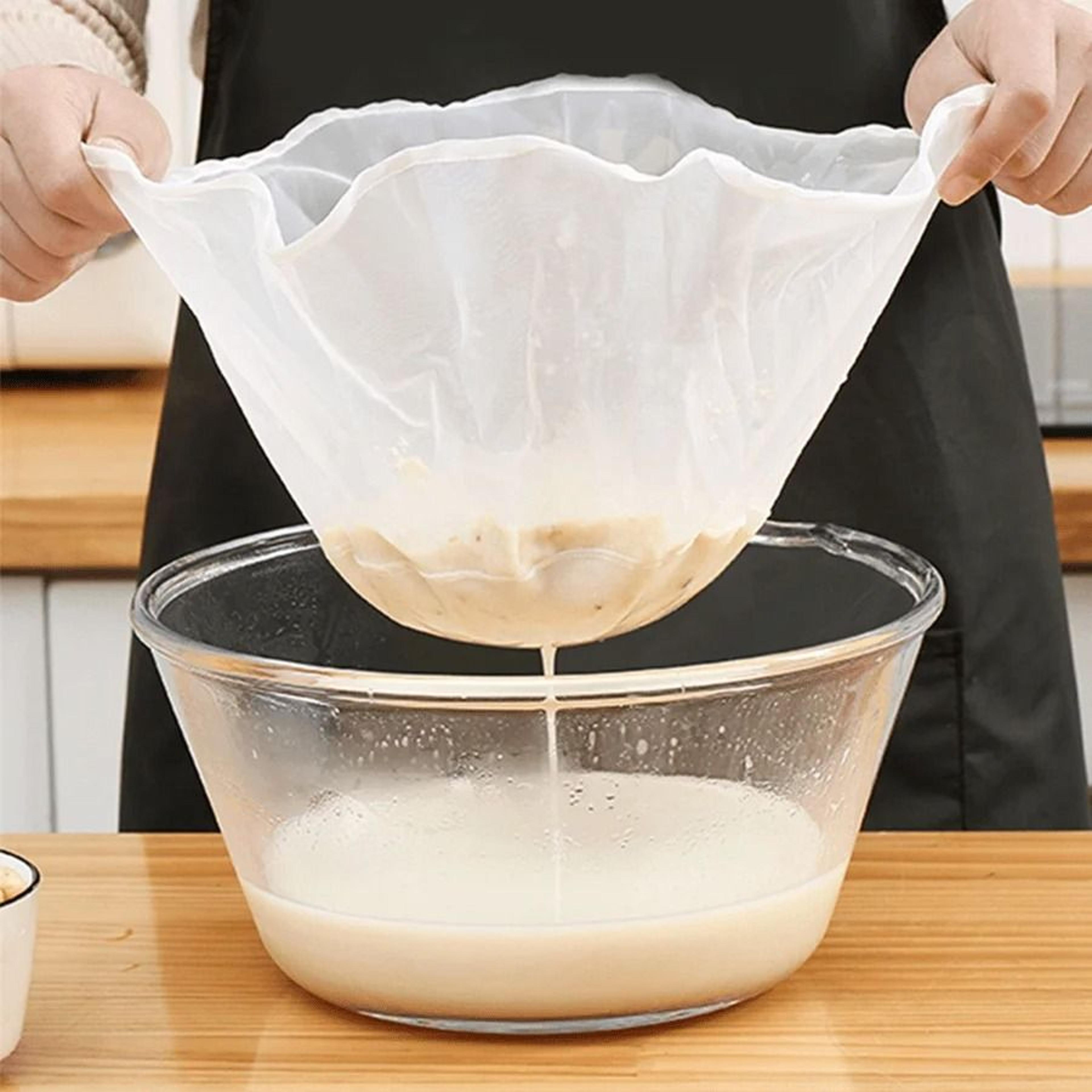 Reusable Cheese Cloth Bags Fine Mesh Food Strainer For Yogurt Coffee And Juice 3