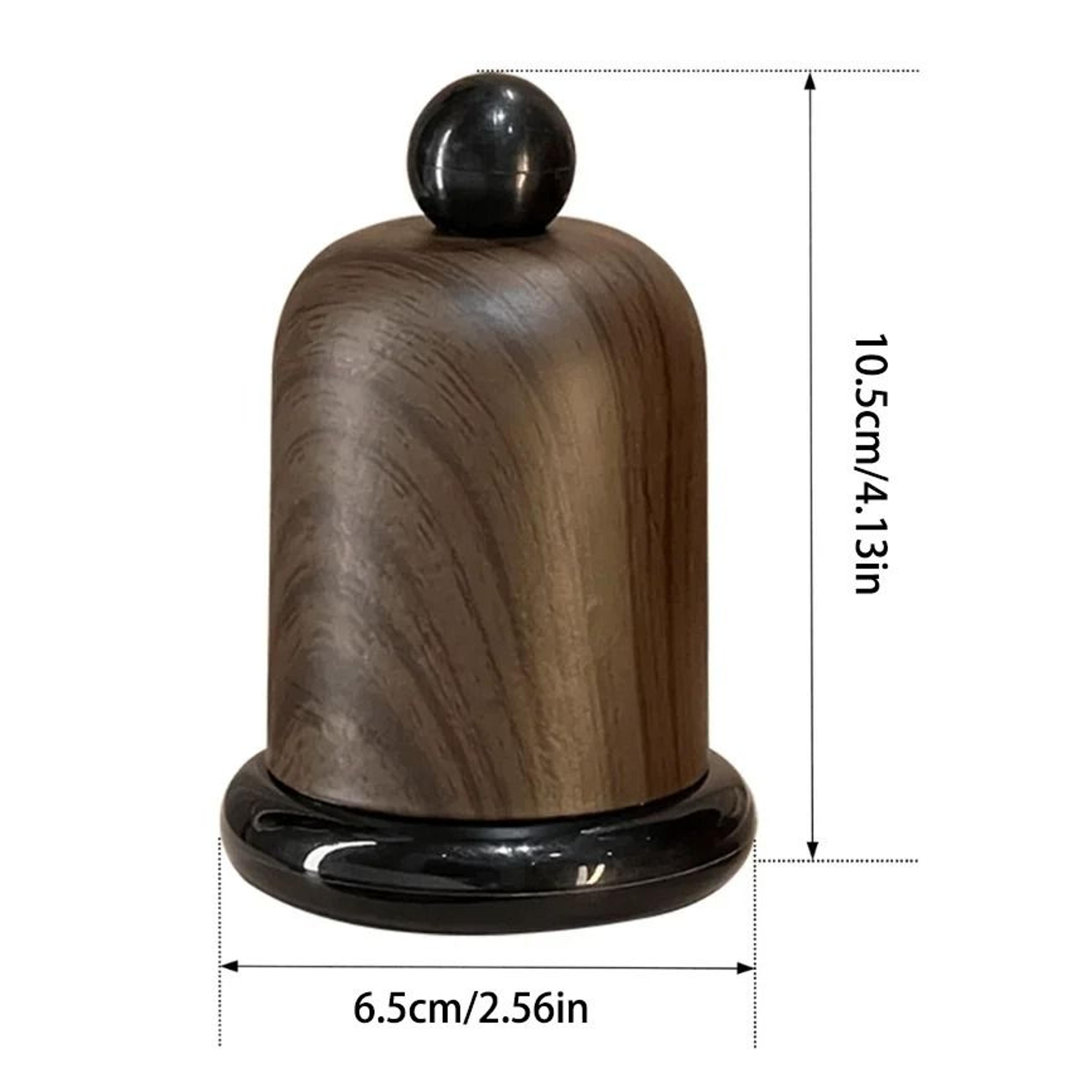 1 PC Elegant Walnut Wood Toothpick Holder With Ball Top Solid Wood Toothpick Dispenser 2