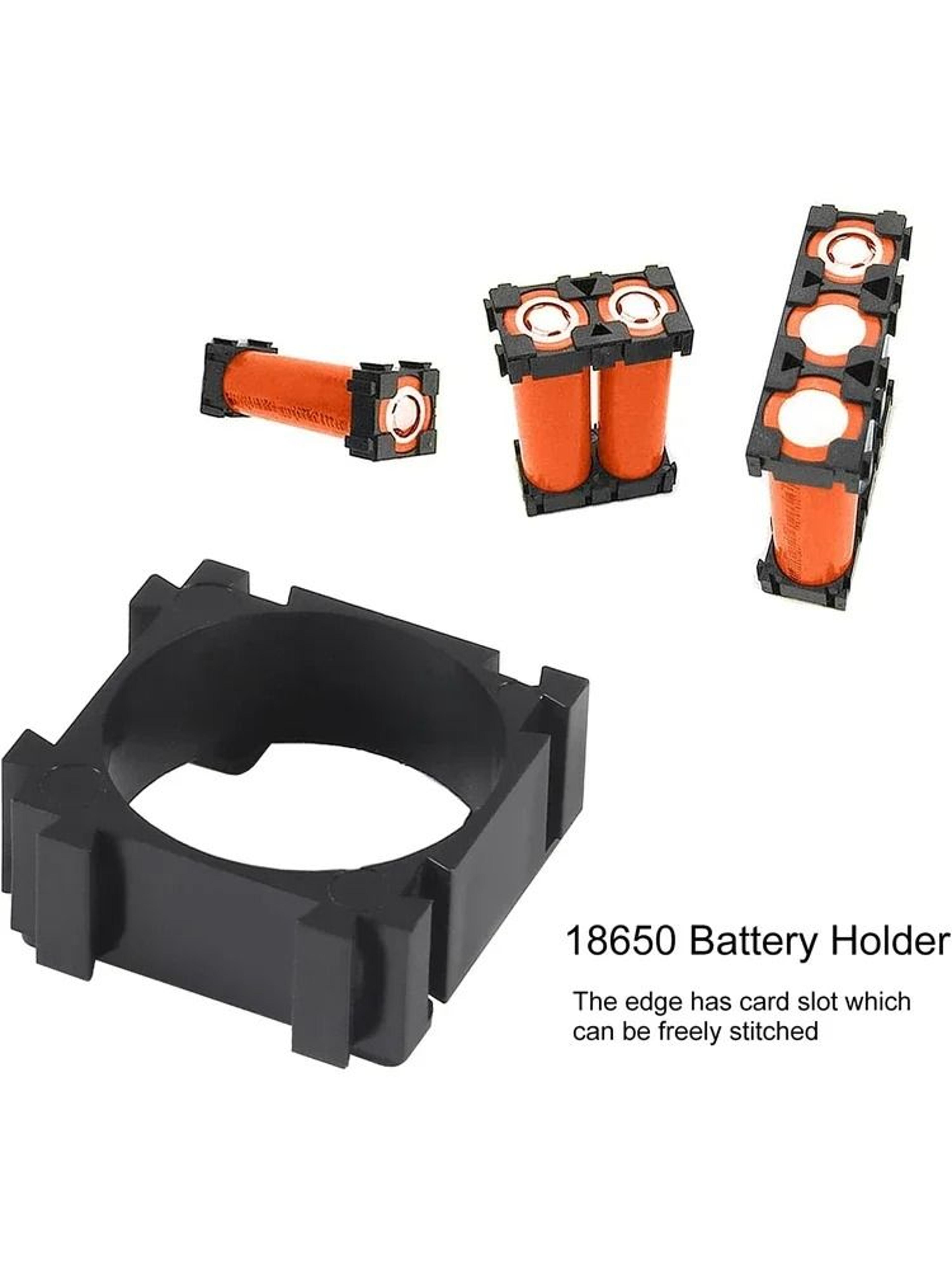 100 Pcs 18650 Battery Holder Plastic Battery Pack Bracket For DIY Projects 3