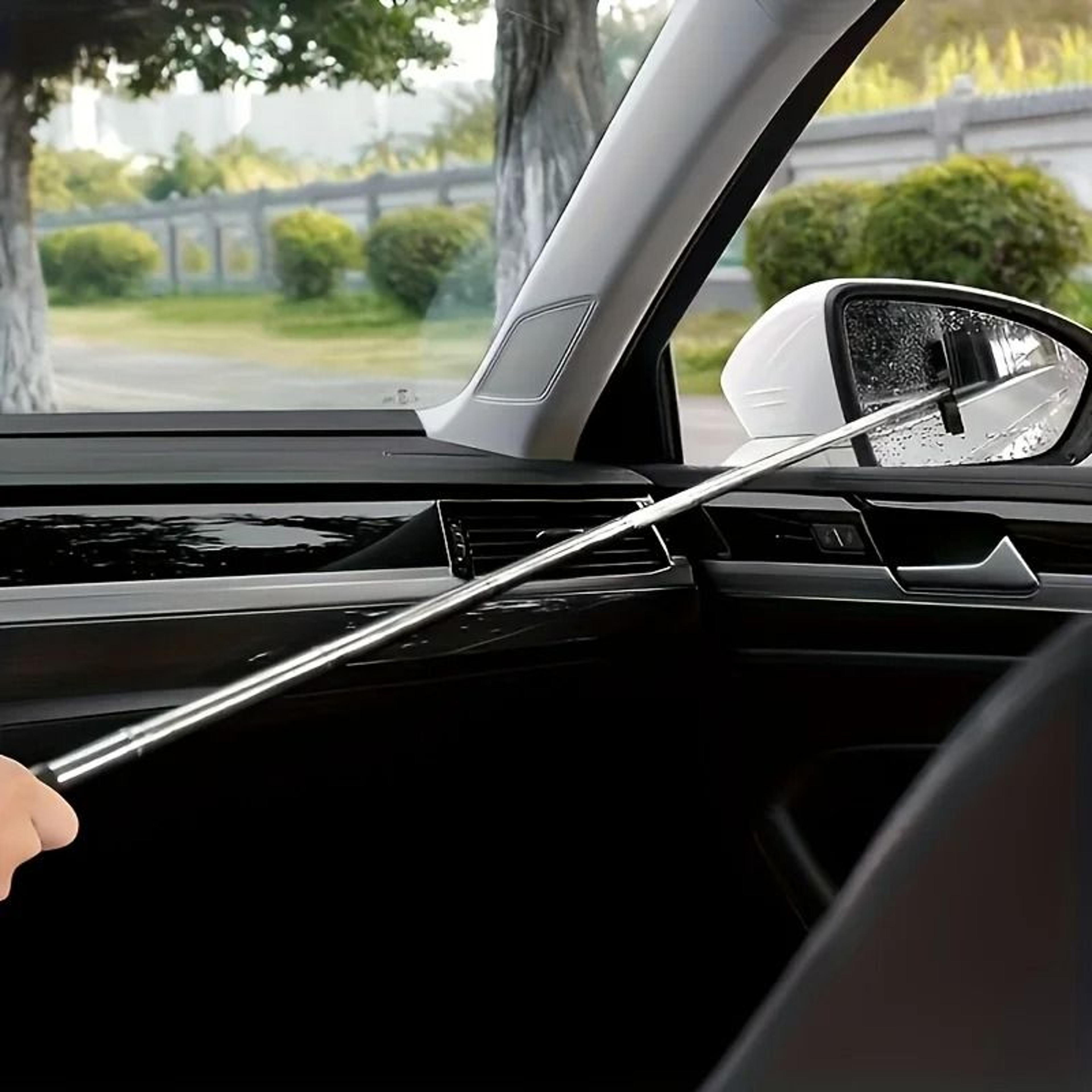 Retractable Windshield Wiper Scraper With Extendable Handle Rearview Mirror Cleaner 5