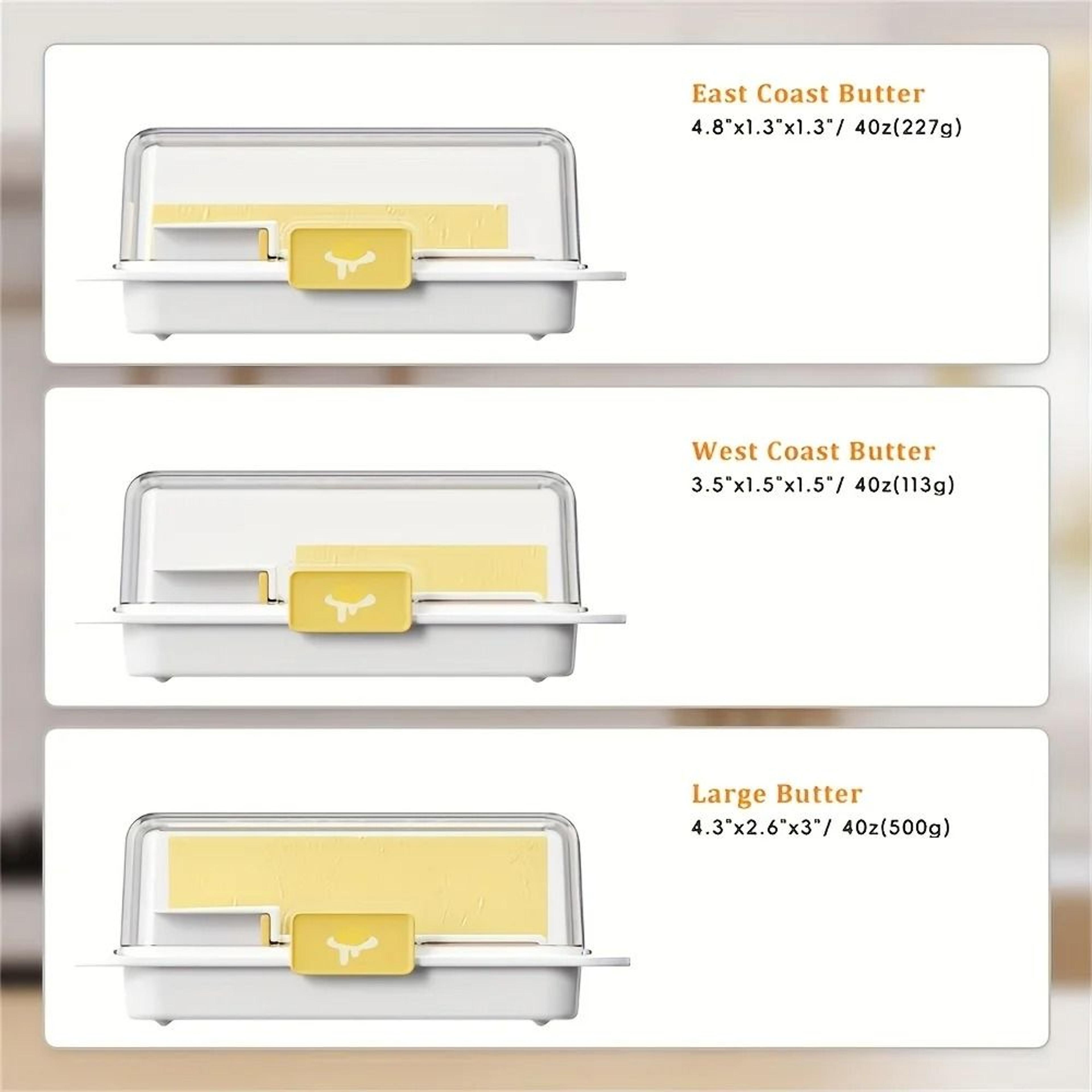 Refrigerator Butter Container With Lid Butter Dish And Cheese Organizer Box 4