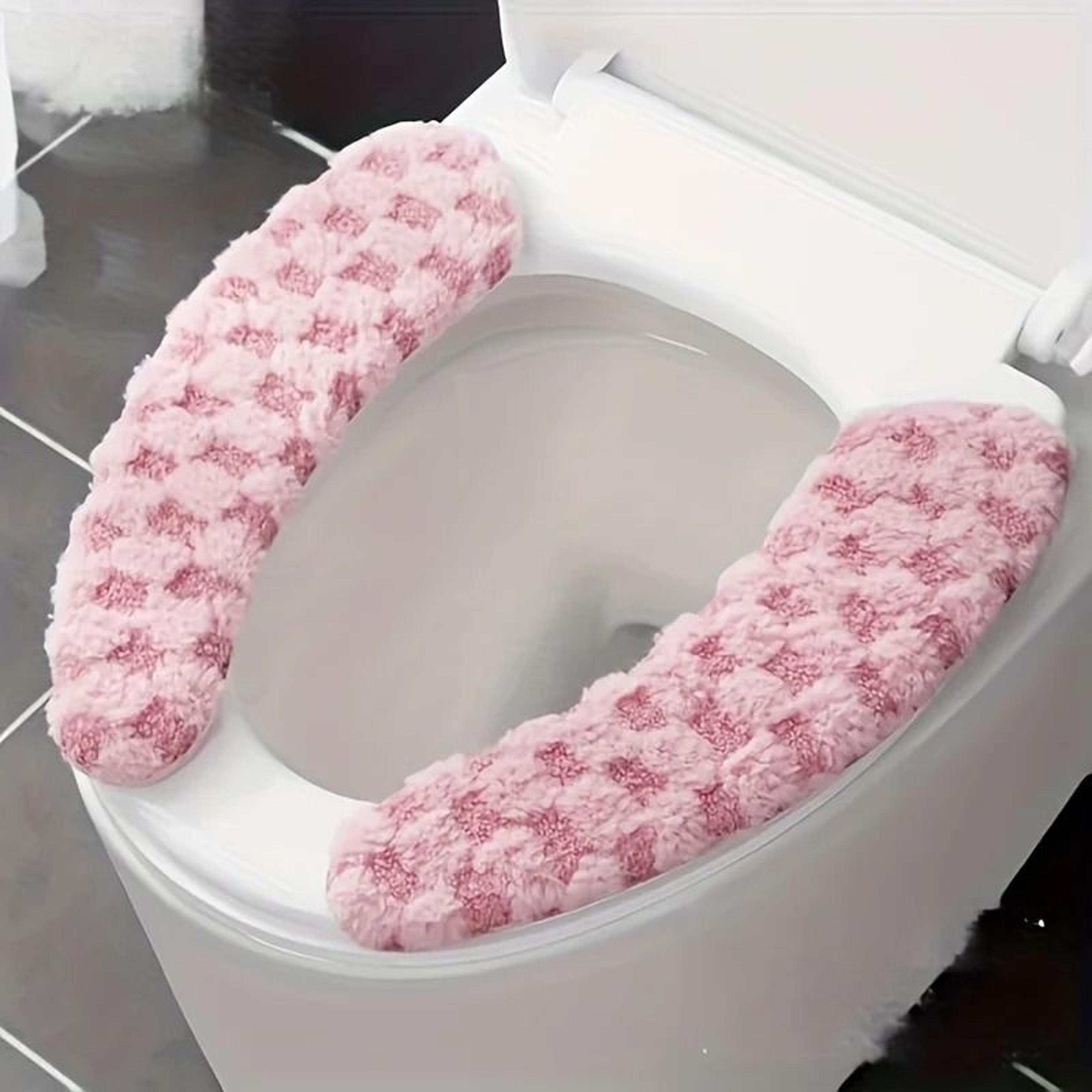 Soft Plush Toilet Seat Cushion Washable Non Slip Toilet Seat Cover 4