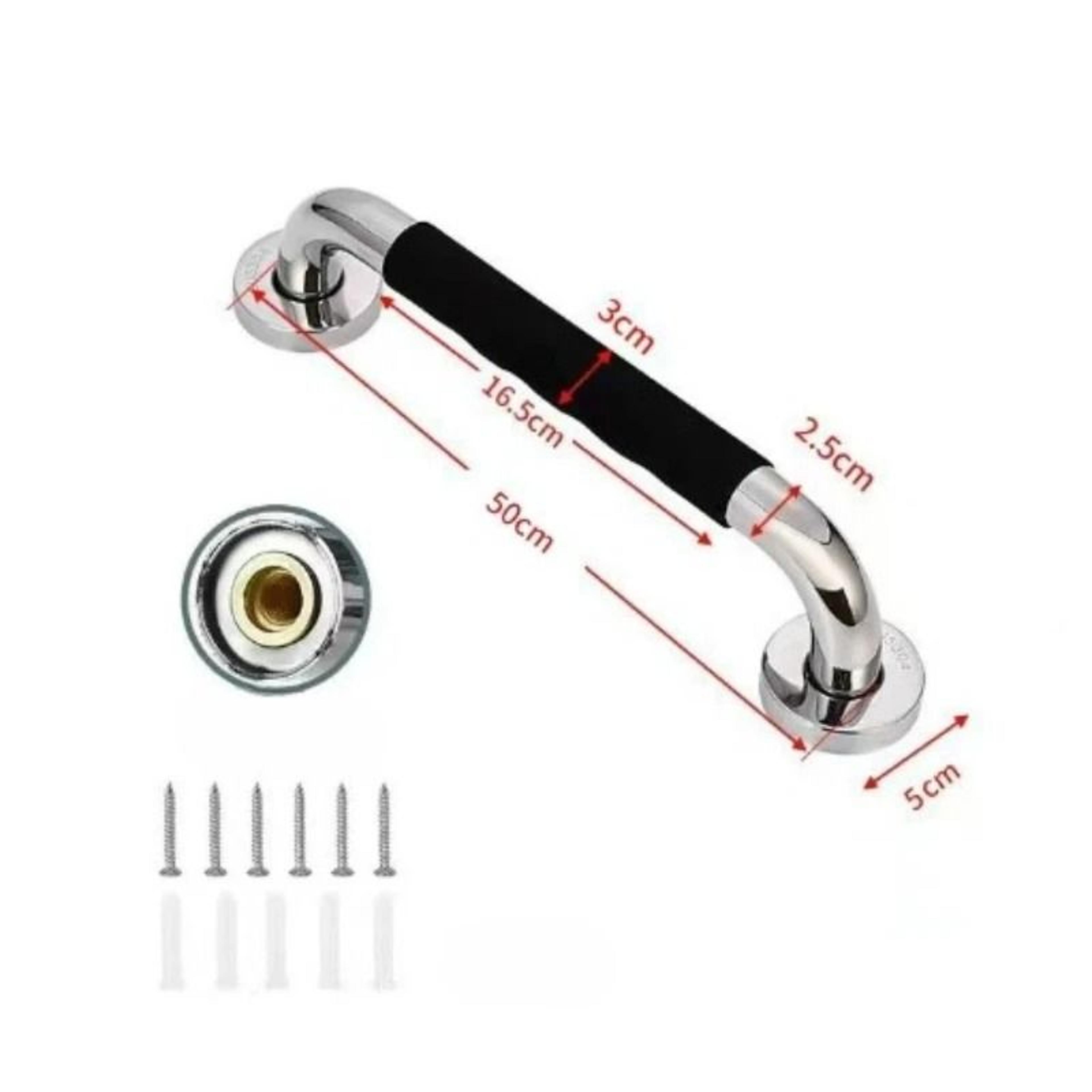 Stainless Steel Shower Grab Bar With Non Slip Silicone Grip For Bathroom Safety 3