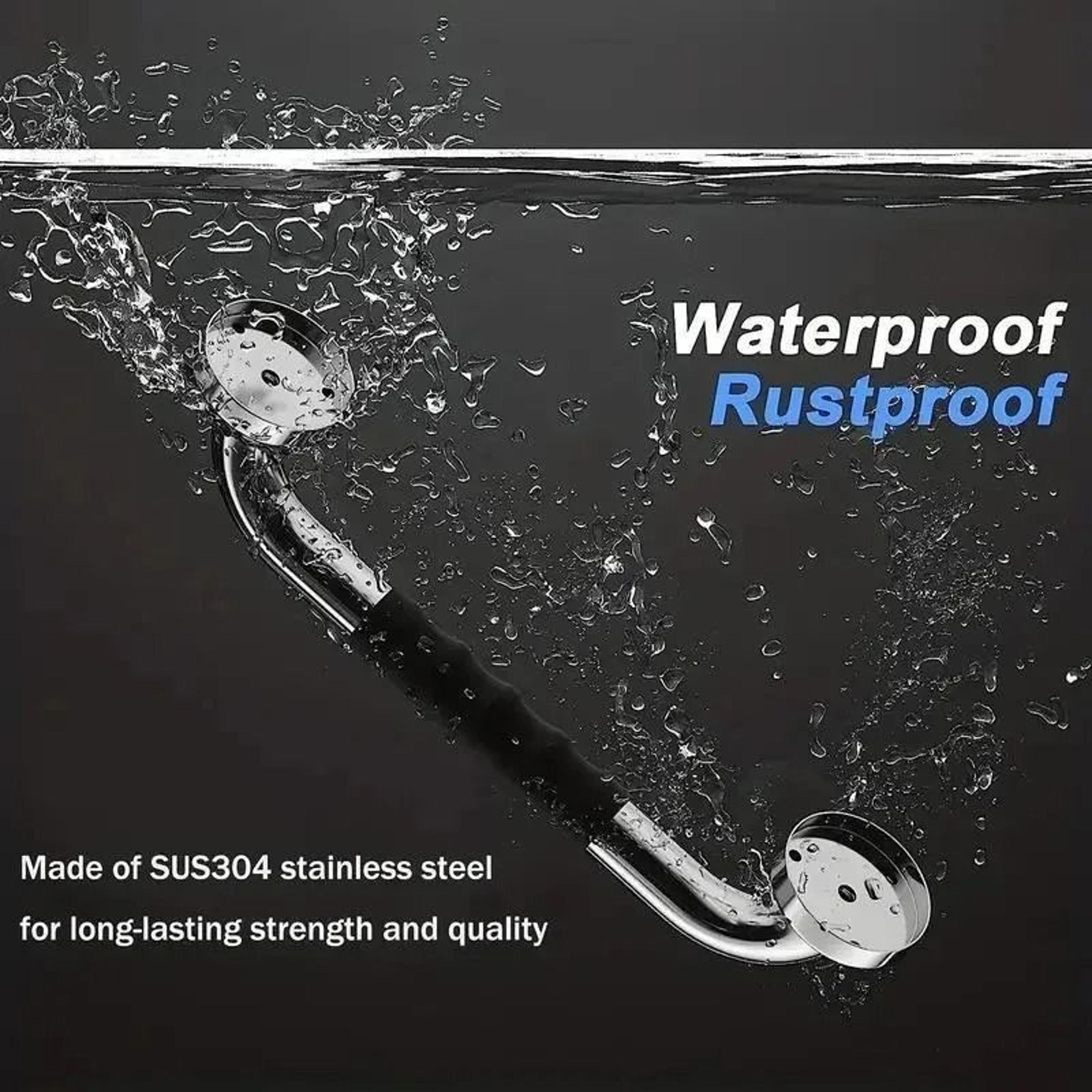 Stainless Steel Shower Grab Bar With Non Slip Silicone Grip For Bathroom Safety 6