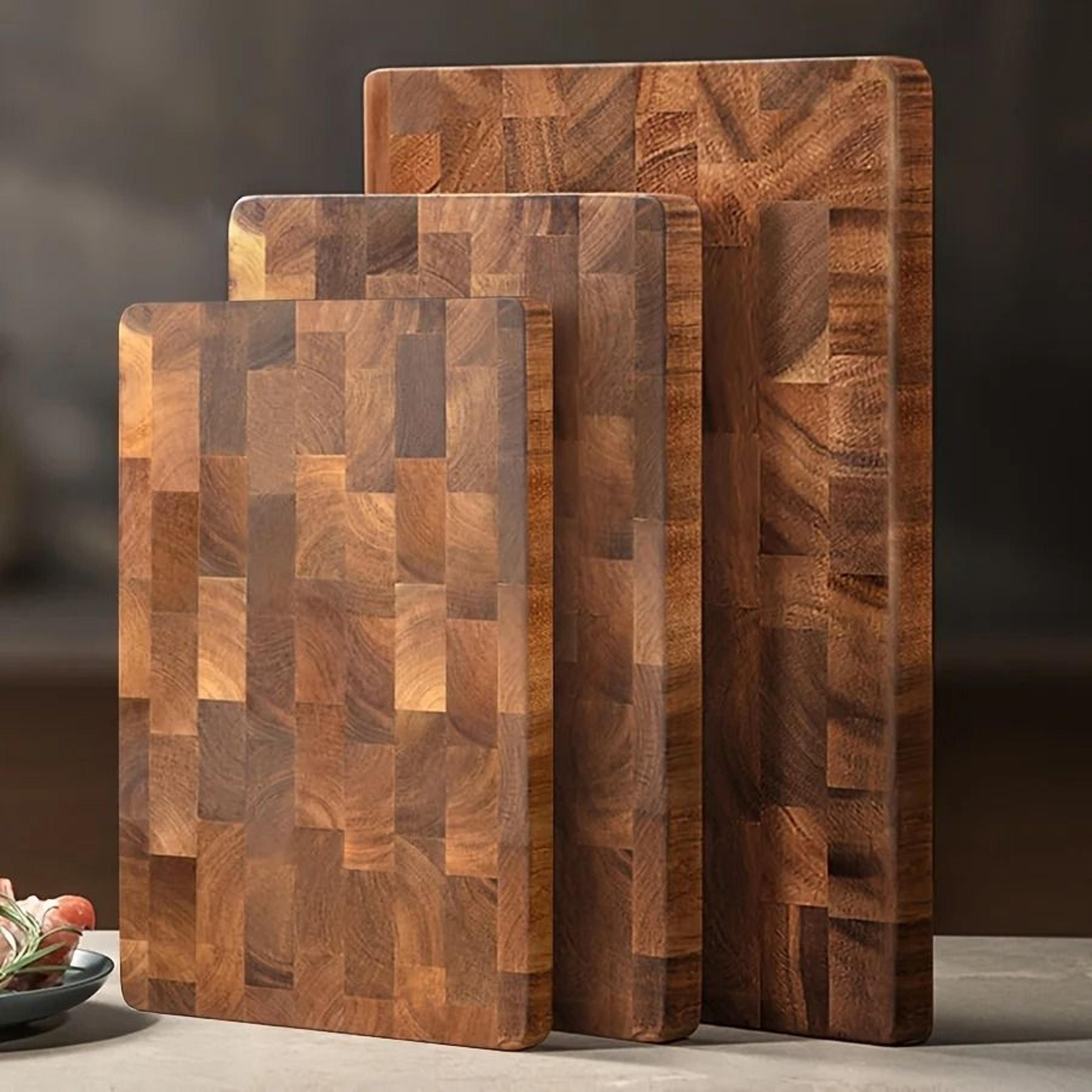 Large Wooden Cutting Board Heavy Duty Camellia Wood Chopping Board For Kitchen Prep 5