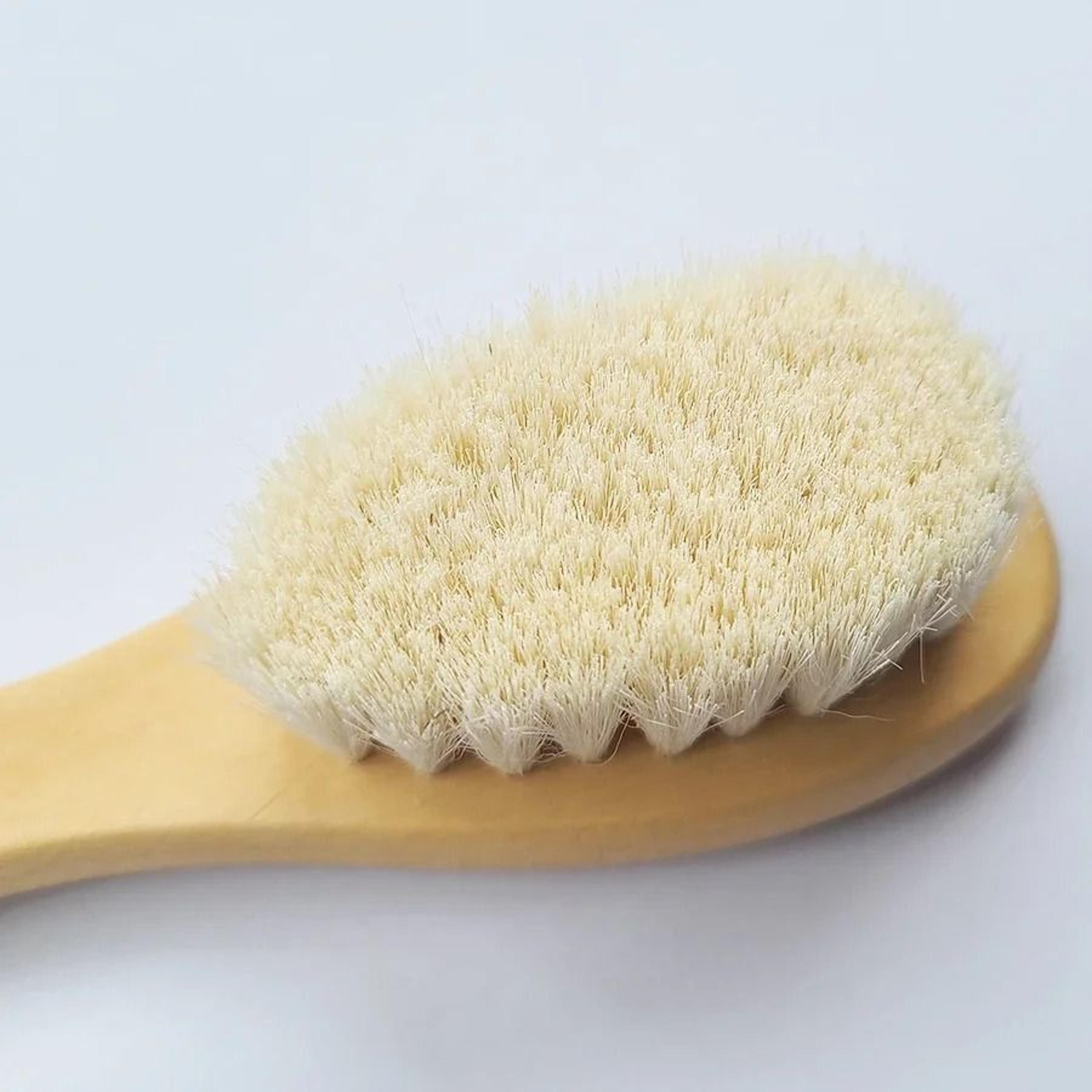 Baby Hair Brush And Comb Set Soft Wool Beech Wood Newborn Grooming Kit 2