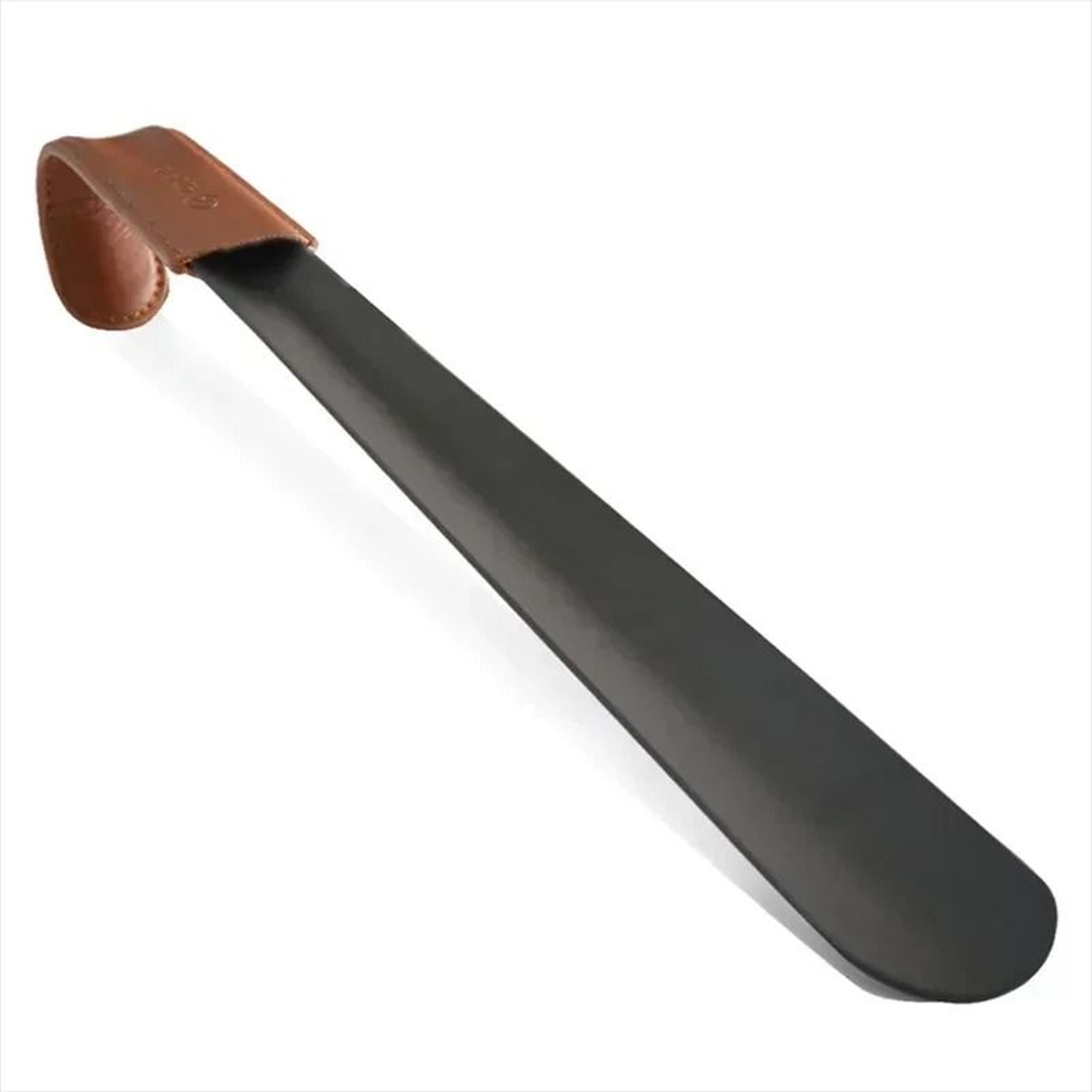 Extra Long Stainless Steel Shoe Horn 42cm Long Handled Shoe Lifter With Strap 0