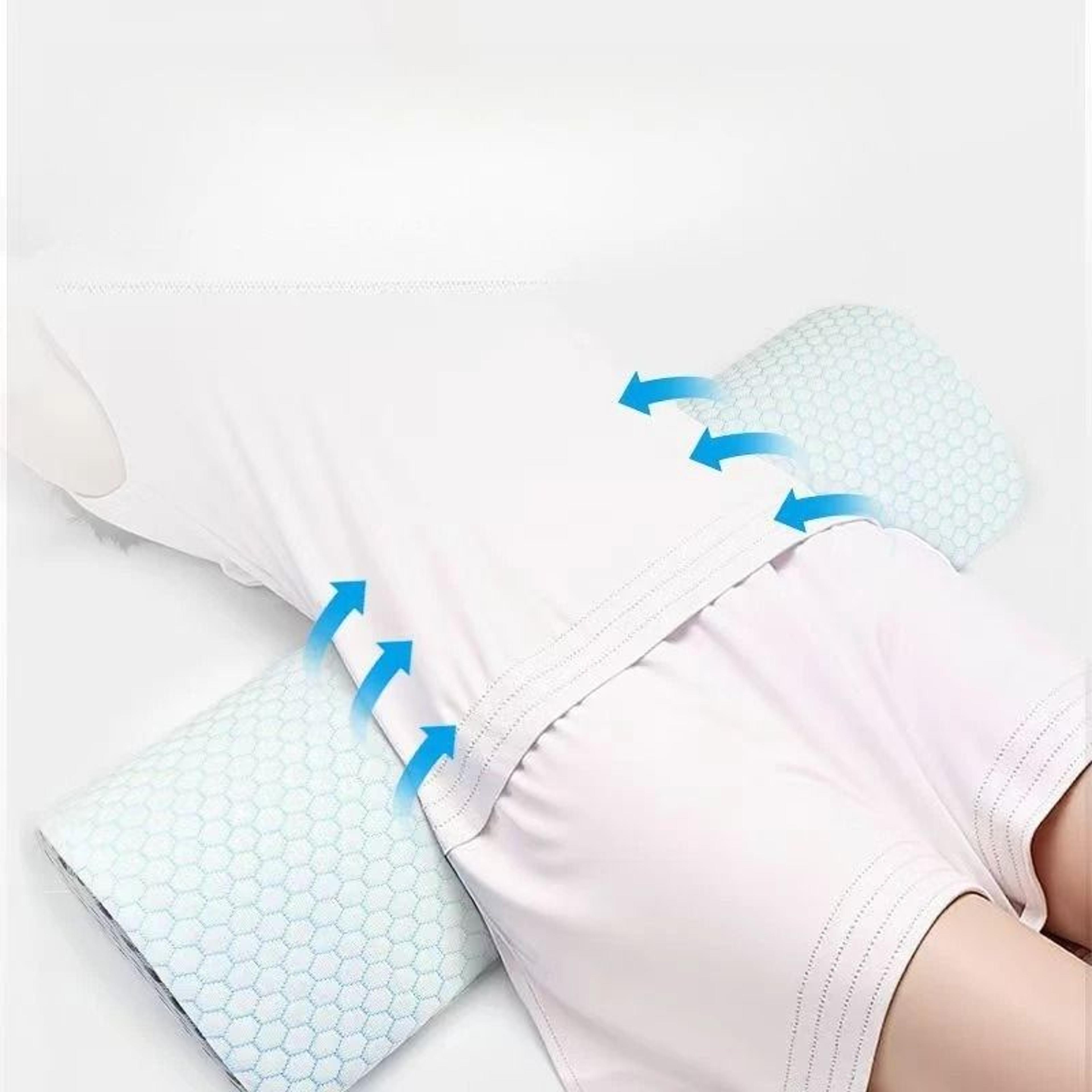 Memory Foam Lumbar Pillow Ergonomic Back Support Bed Wedge Cushion 4