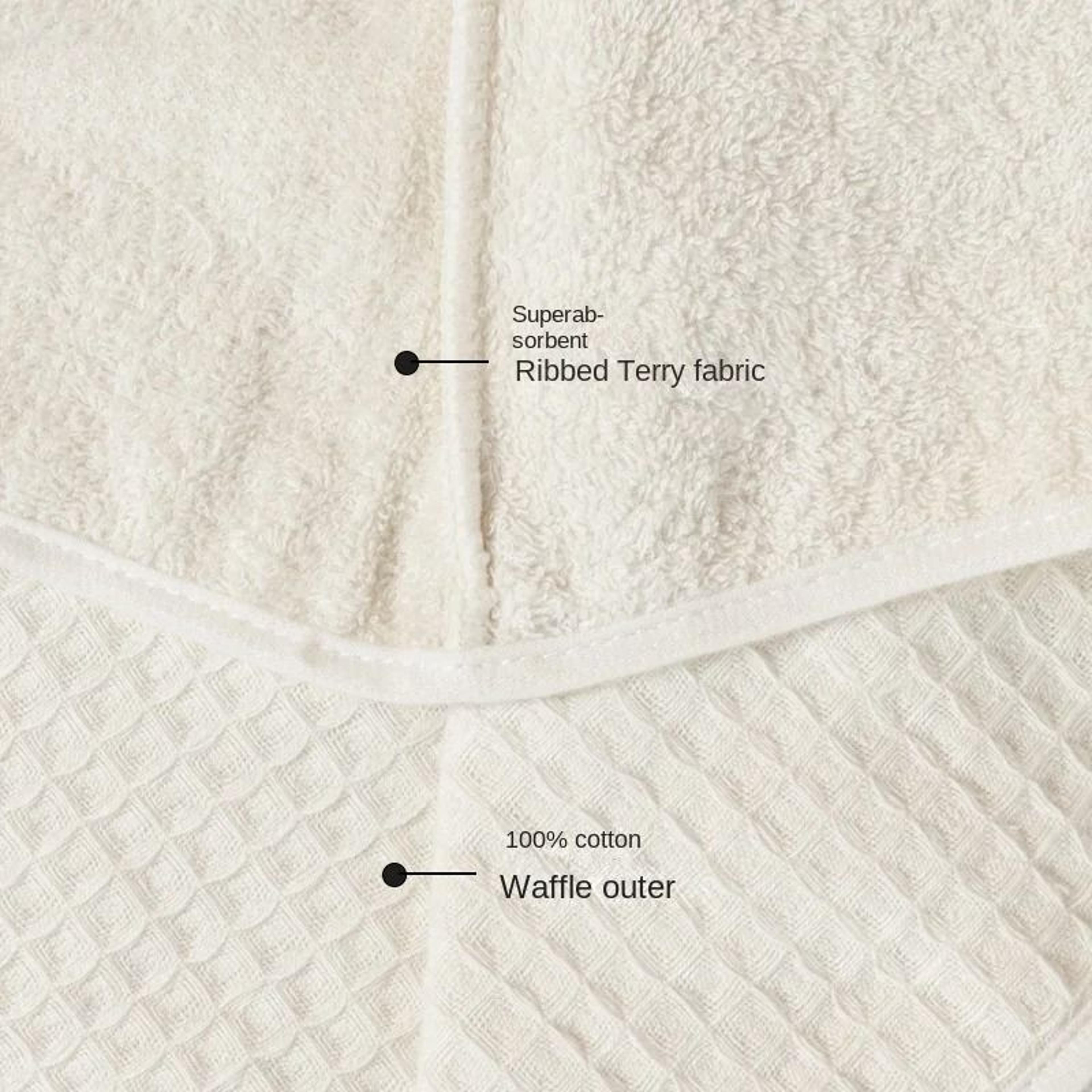 Waffle Cotton Hair Drying Cap Absorbent Turban Towel 4