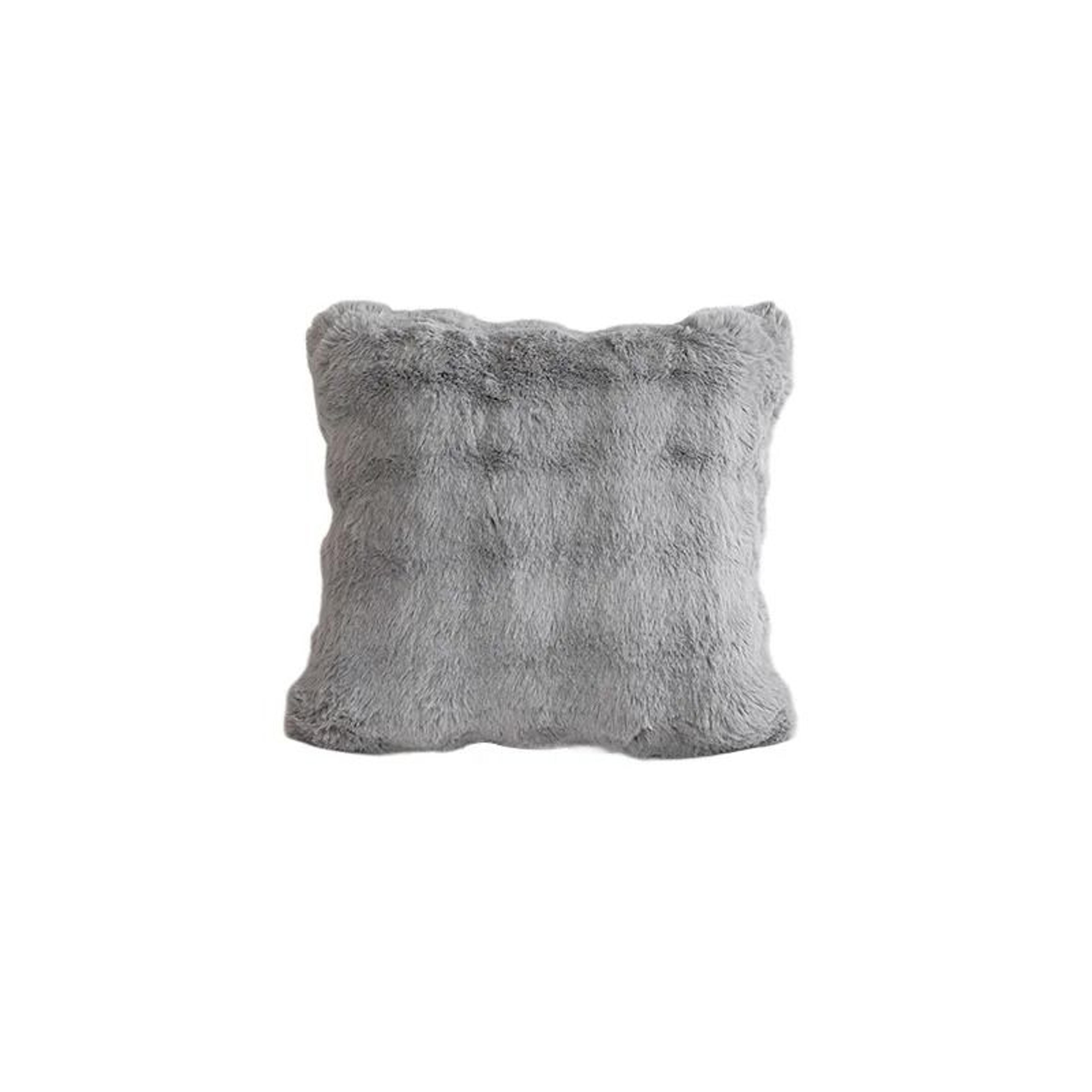 Plush Faux Rabbit Fur Decorative Throw Pillow For Sofa And Bed 0