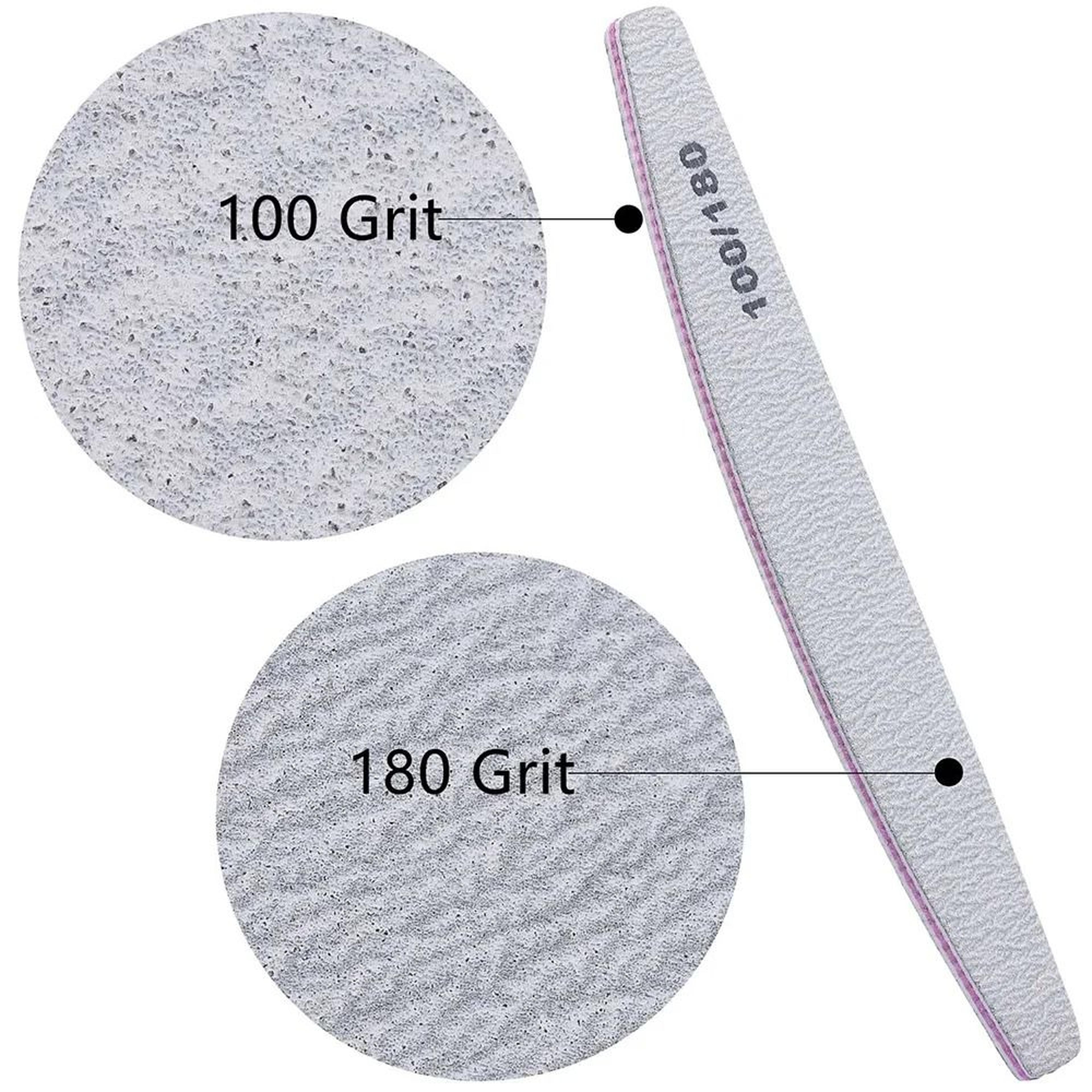 Professional Nail File Set 80 100 Grit Manicure Buffer Tools 3