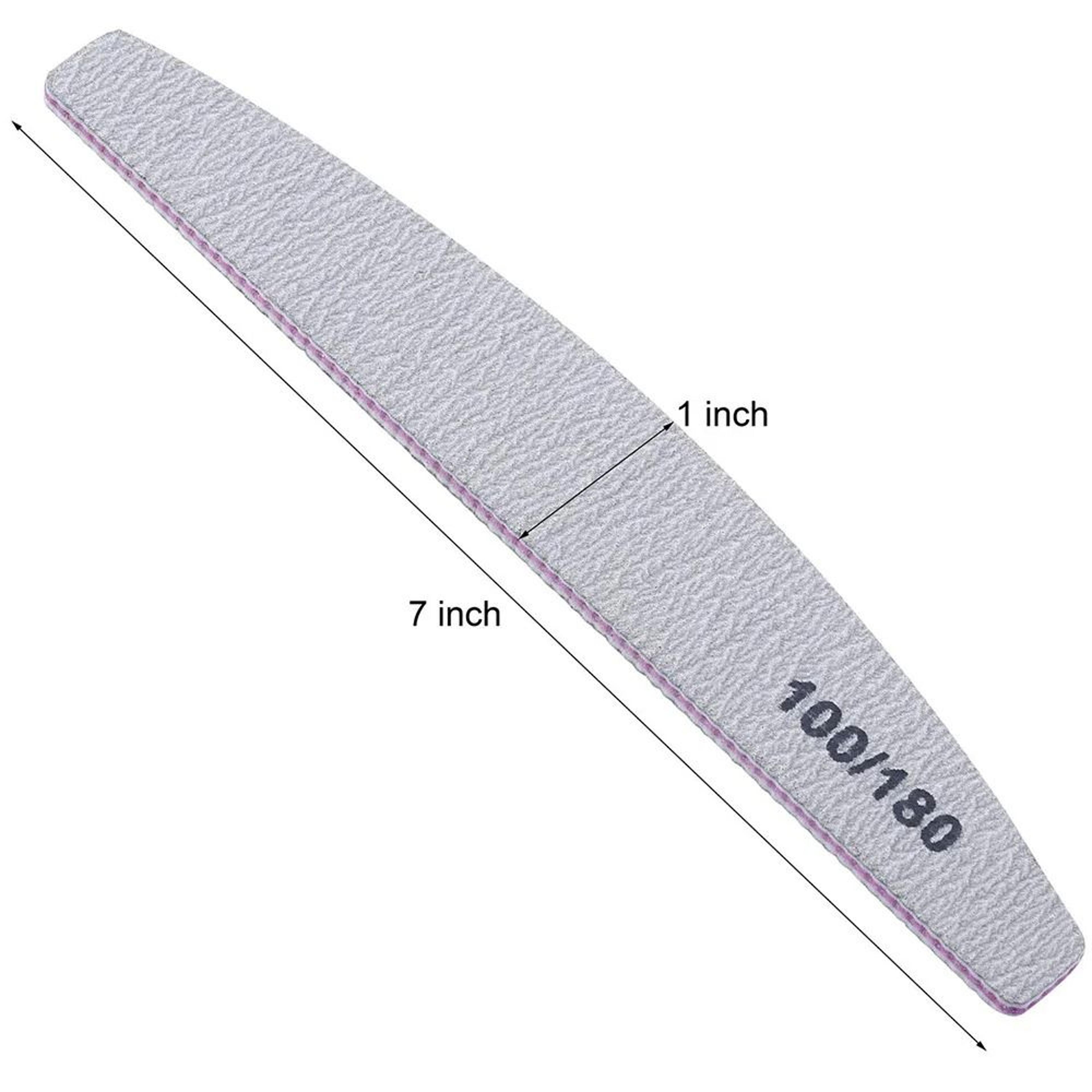 Professional Nail File Set 80 100 Grit Manicure Buffer Tools 5