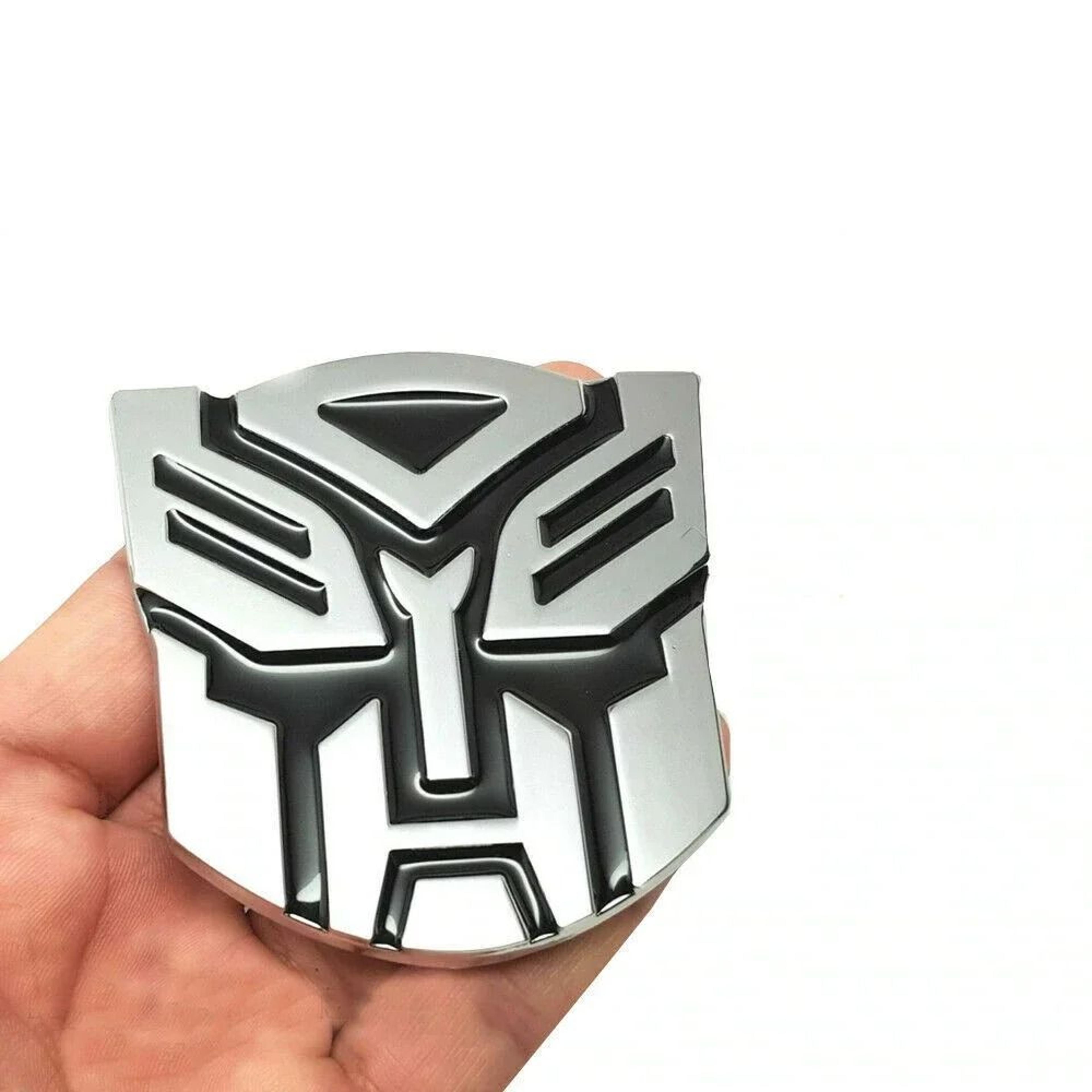 3D Robot Emblem Car Sticker Metallic Badge Tail Decal 0