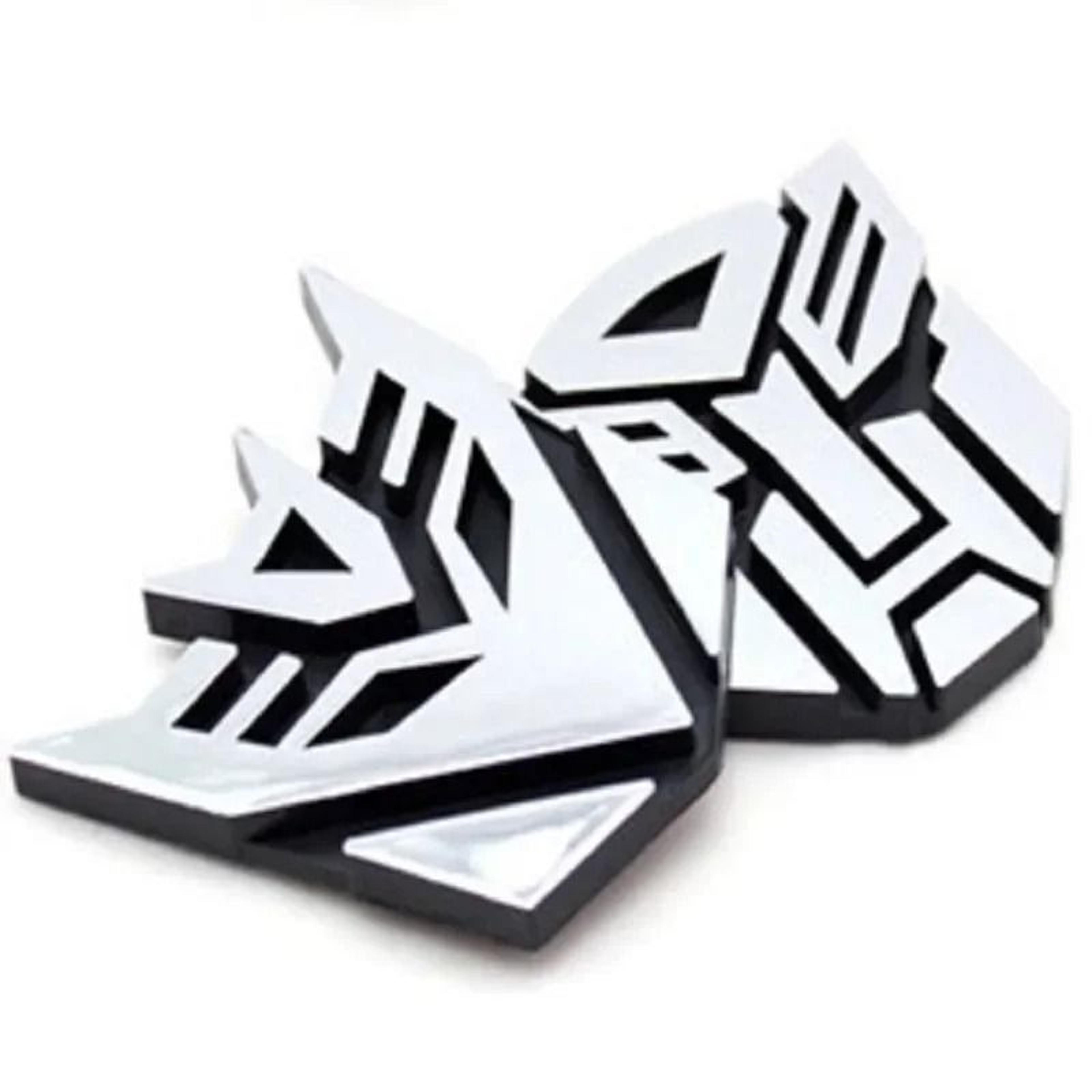 3D Robot Emblem Car Sticker Metallic Badge Tail Decal 7