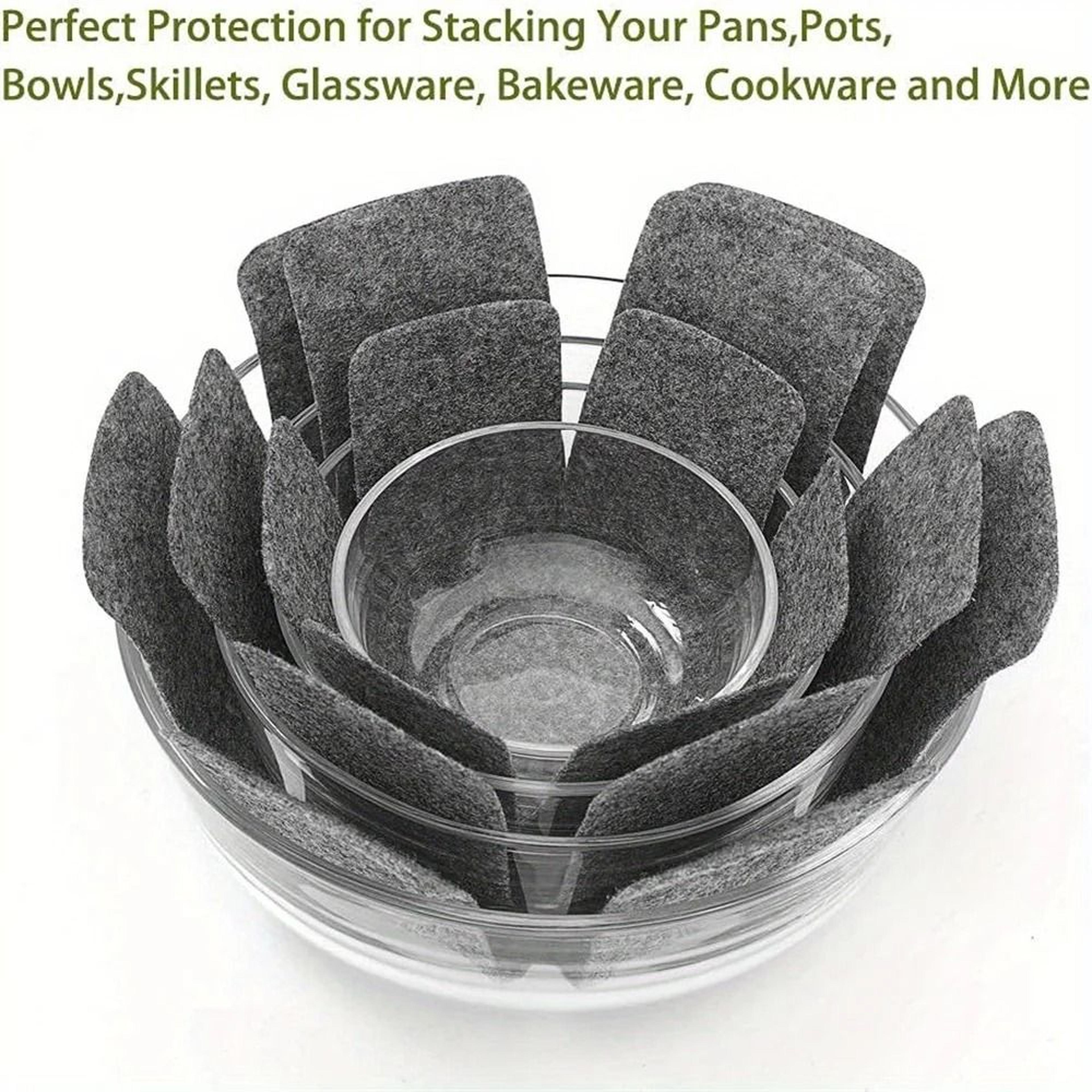 Stackable Pot Protector Set For Pans Bowls And Glassware 1