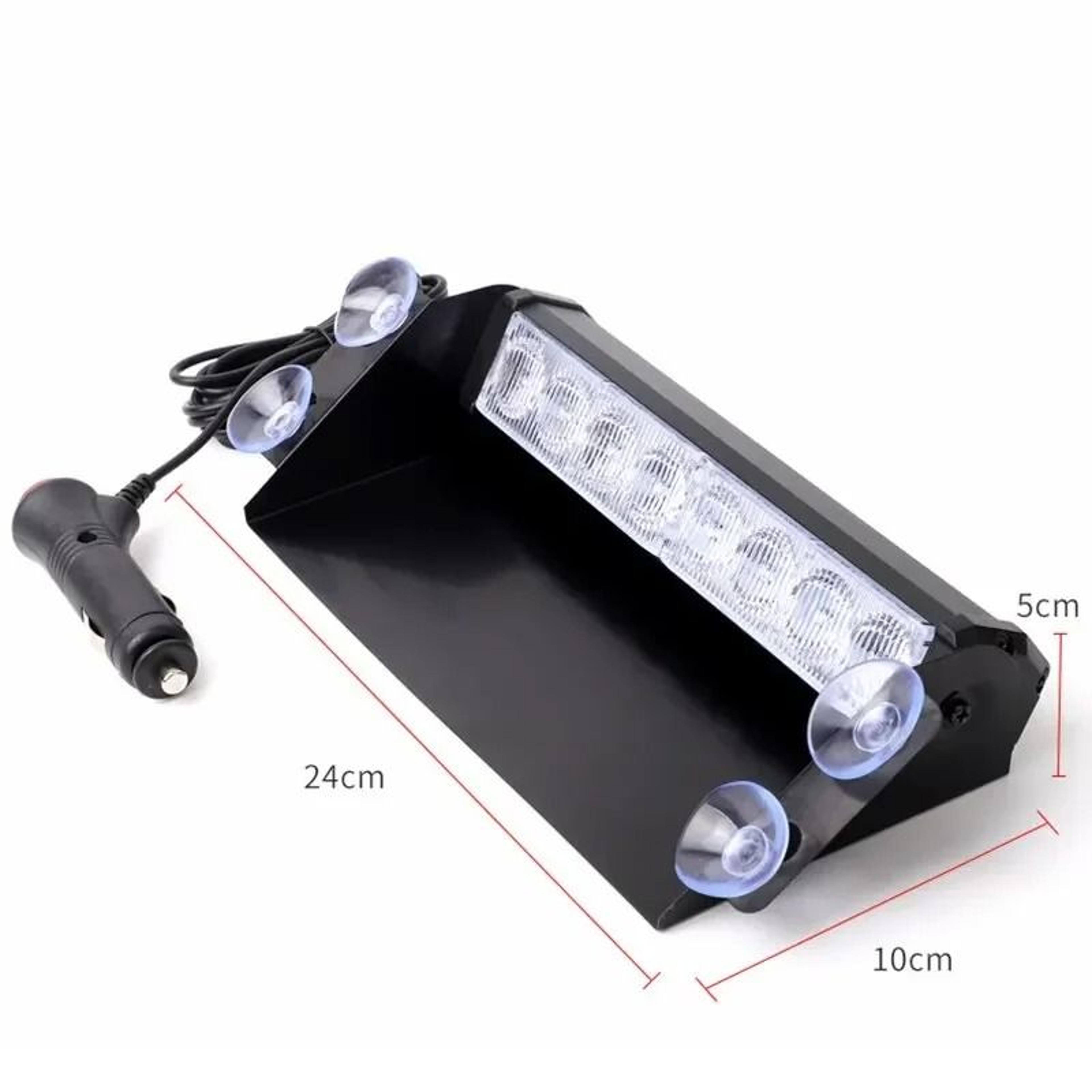 Car Emergency Strobe Light 8 LED Red Blue Warning Beacon 5