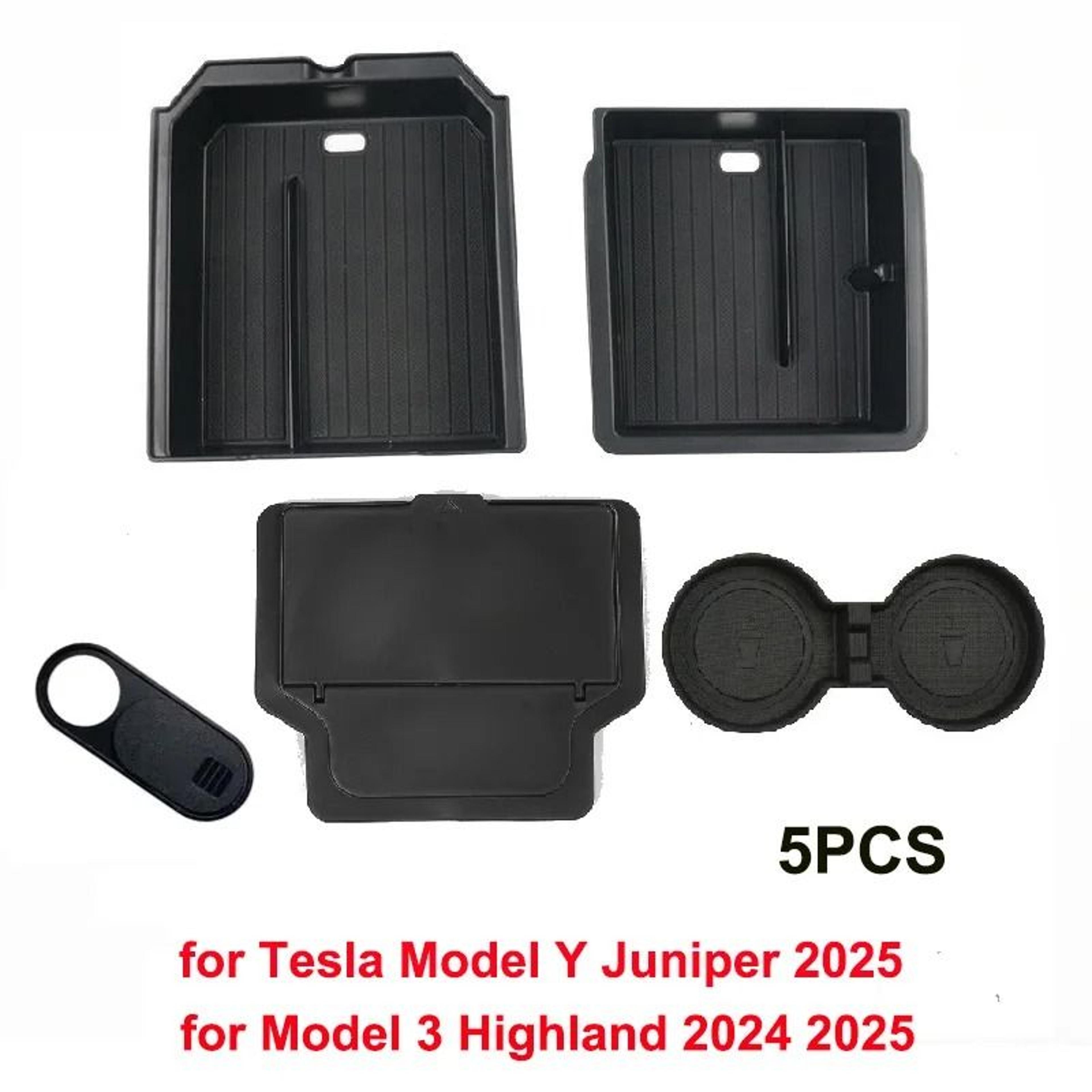 Tesla Model Y 2025 Juniper Console  Armrest Storage Organizer Box  Custom Fit Interior Storage Solu