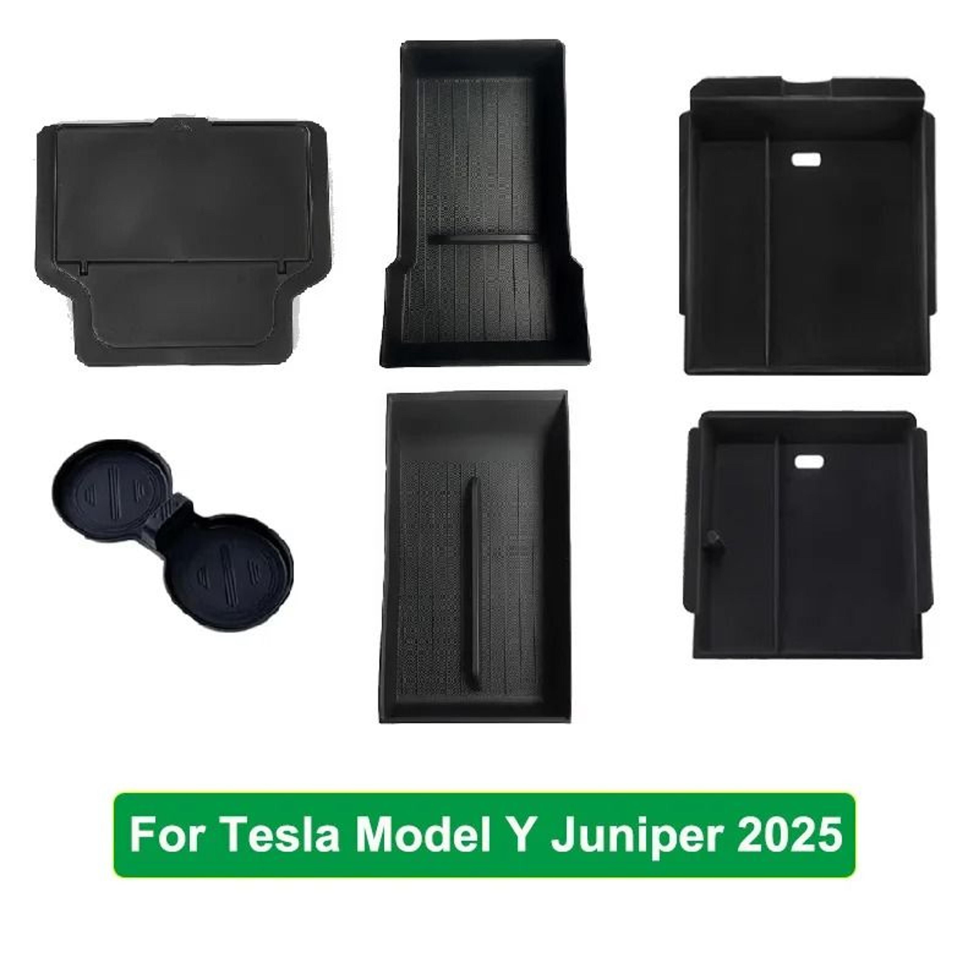 Tesla Model Y 2025 Juniper Console  Armrest Storage Organizer Box  Custom Fit Interior Storage Solu