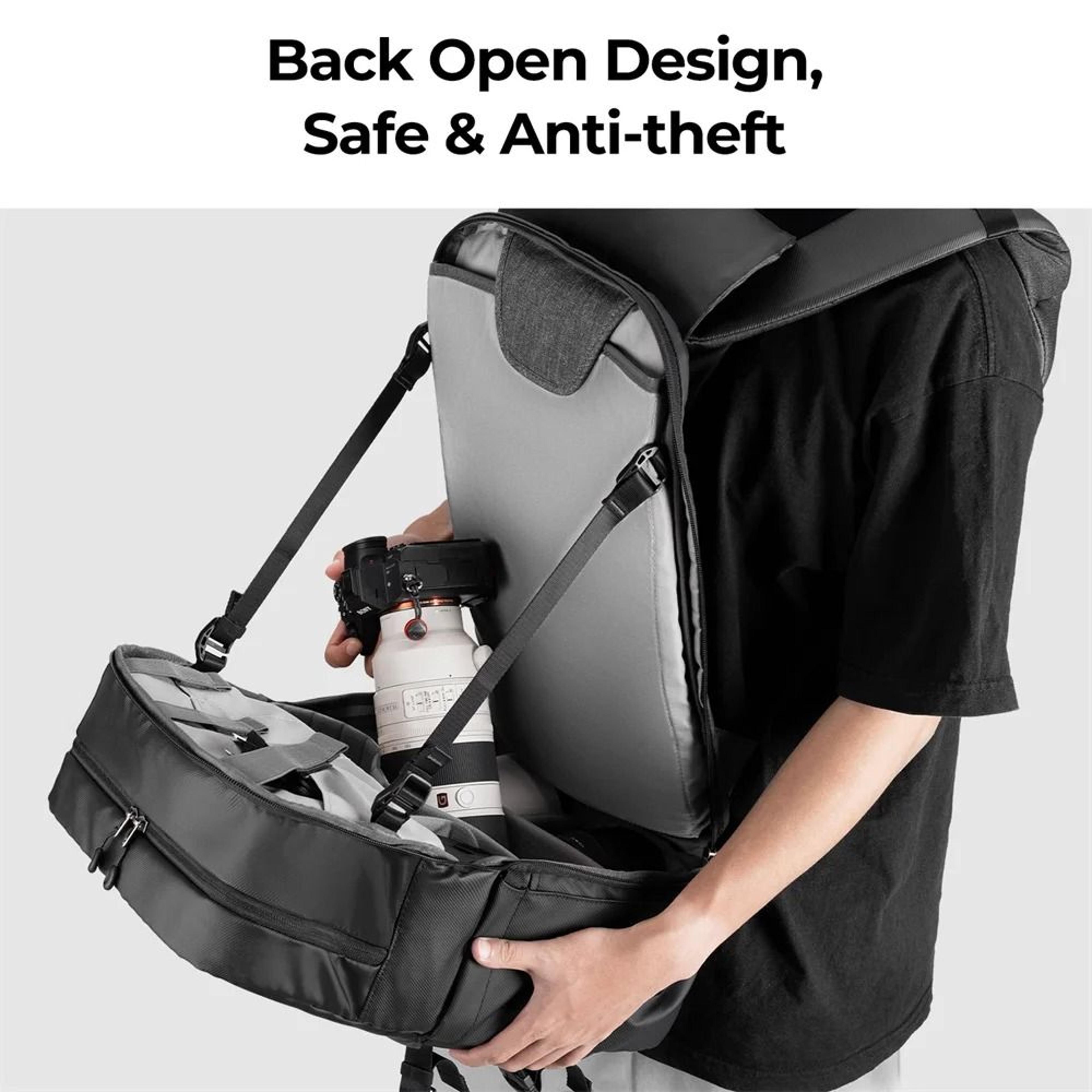 K And F Concept Professional Camera Backpack For Outdoor Travel And Tripod Carry 8