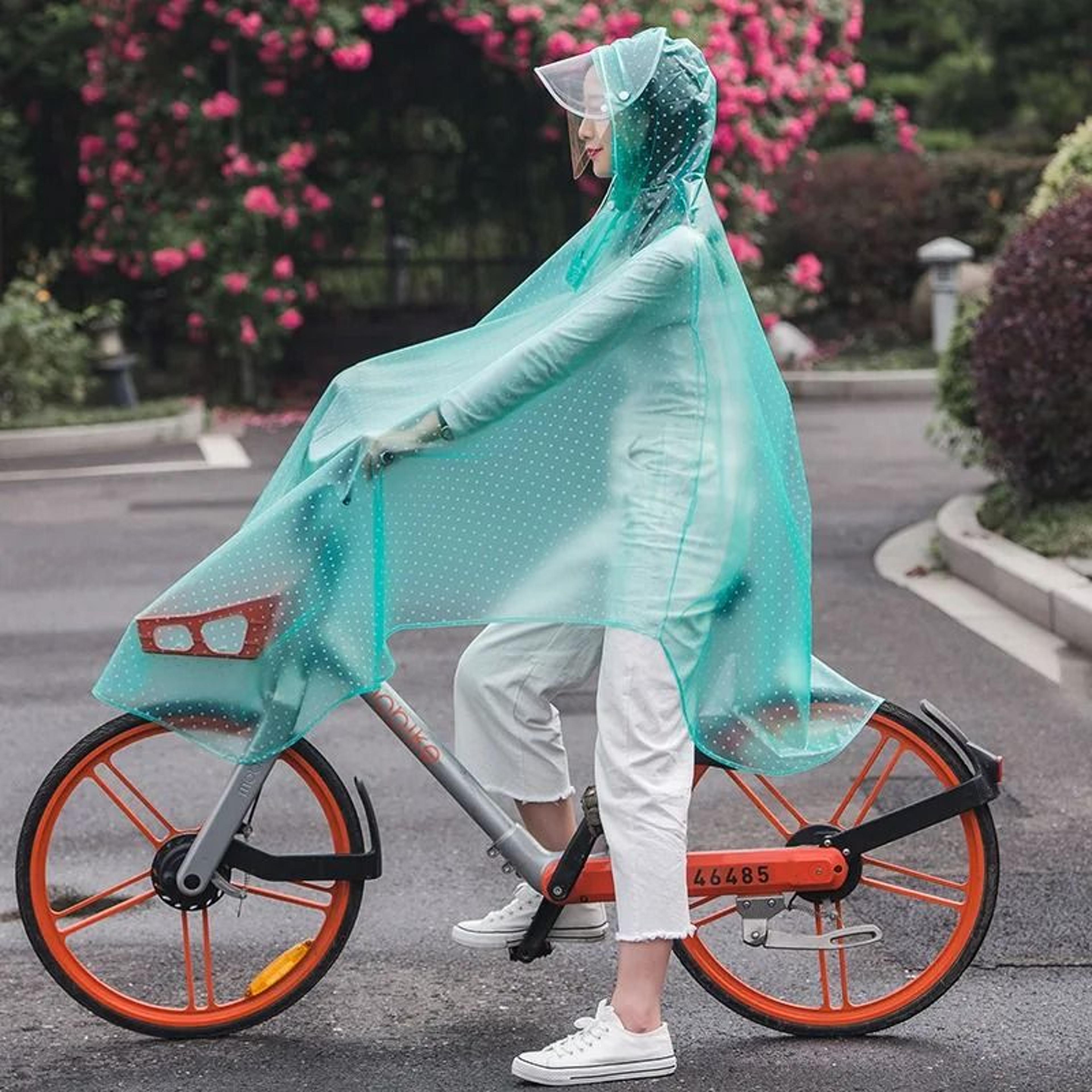 3XL Transparent Waterproof Rain Poncho For Motorcycle And Bicycle 3