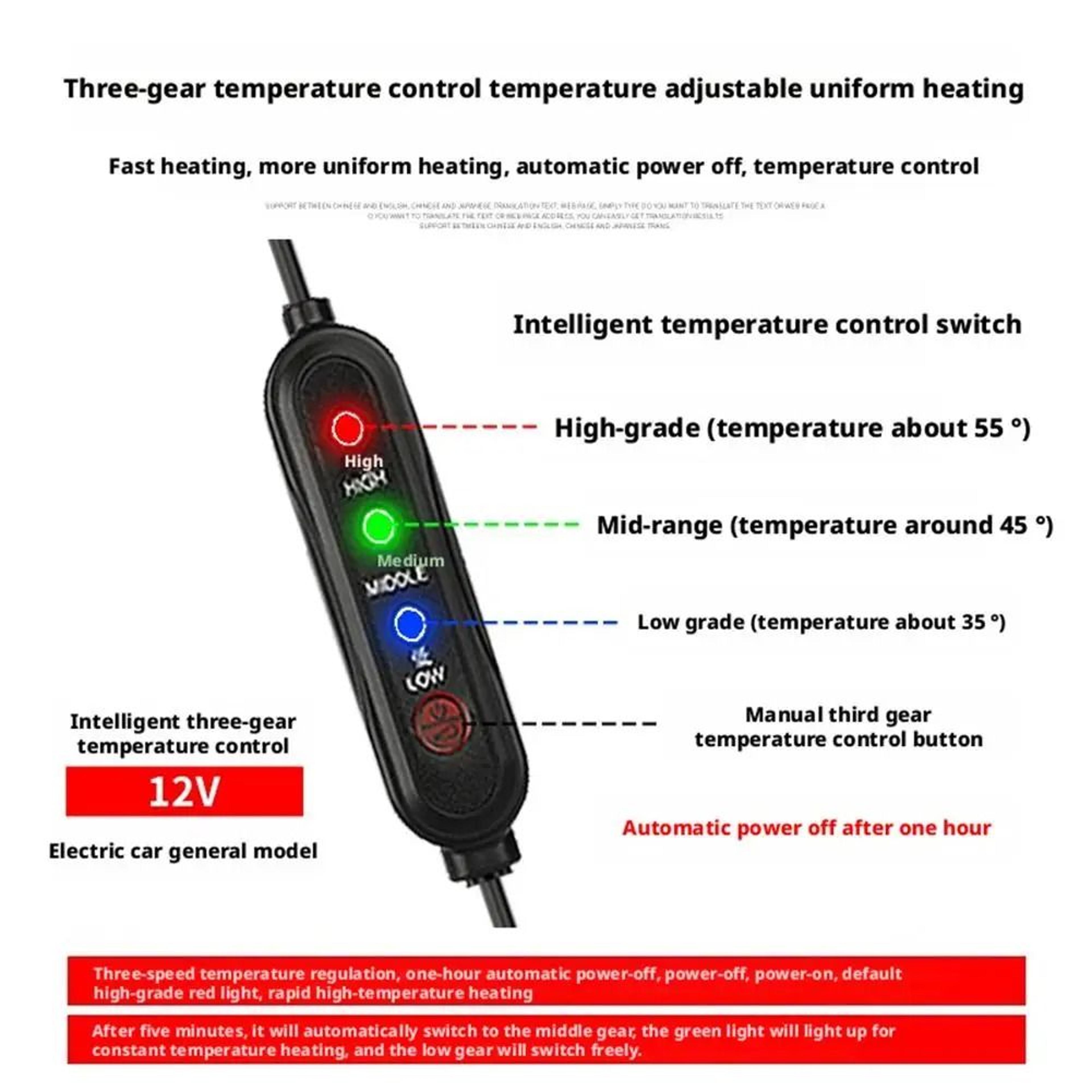 3 Level Adjustable Motorcycle Heated Grips Electric Handlebar Heater For Cold Weather Riding 1
