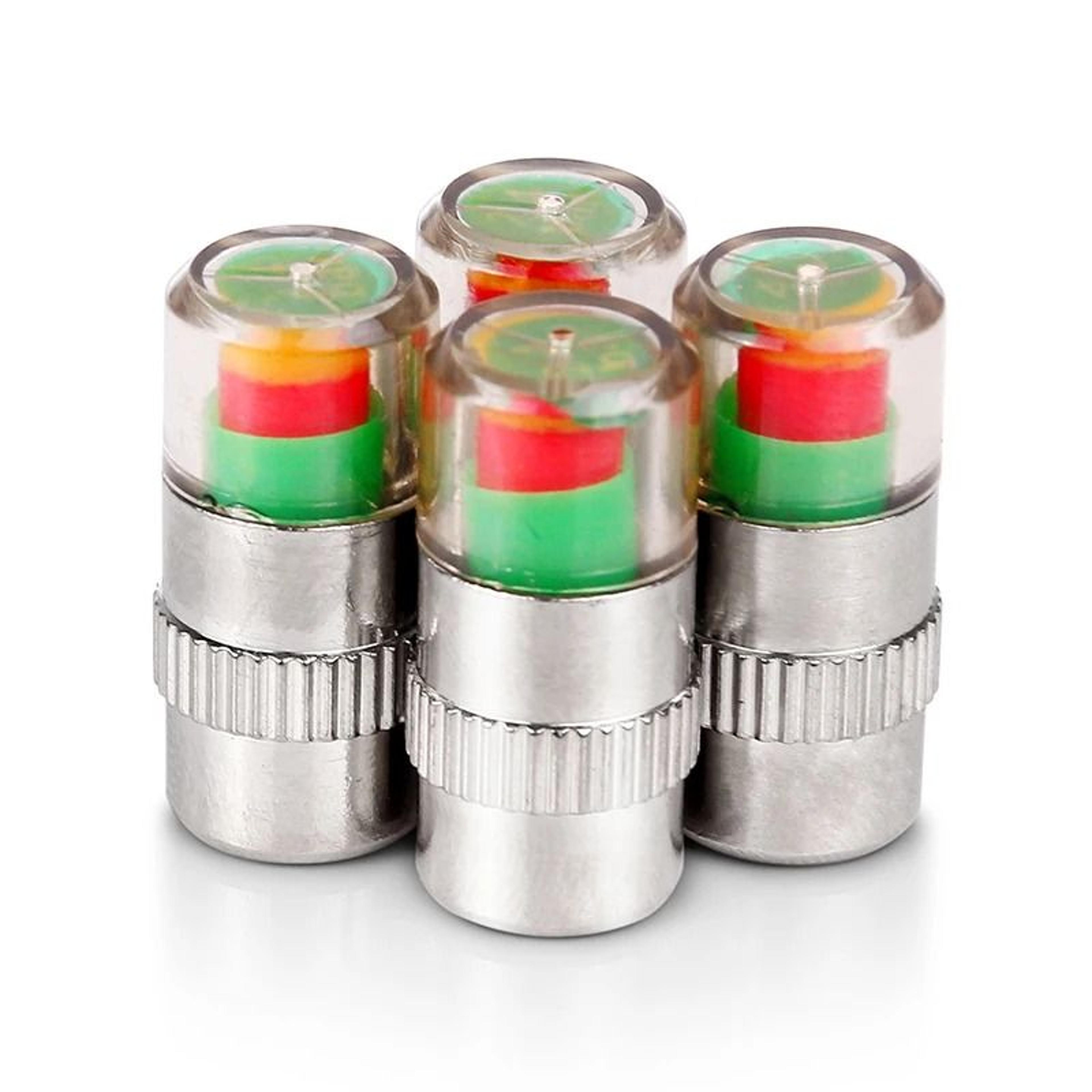 4PCS Tire Pressure Gauge Caps Car And Motorcycle Tire Pressure Monitoring Caps 7